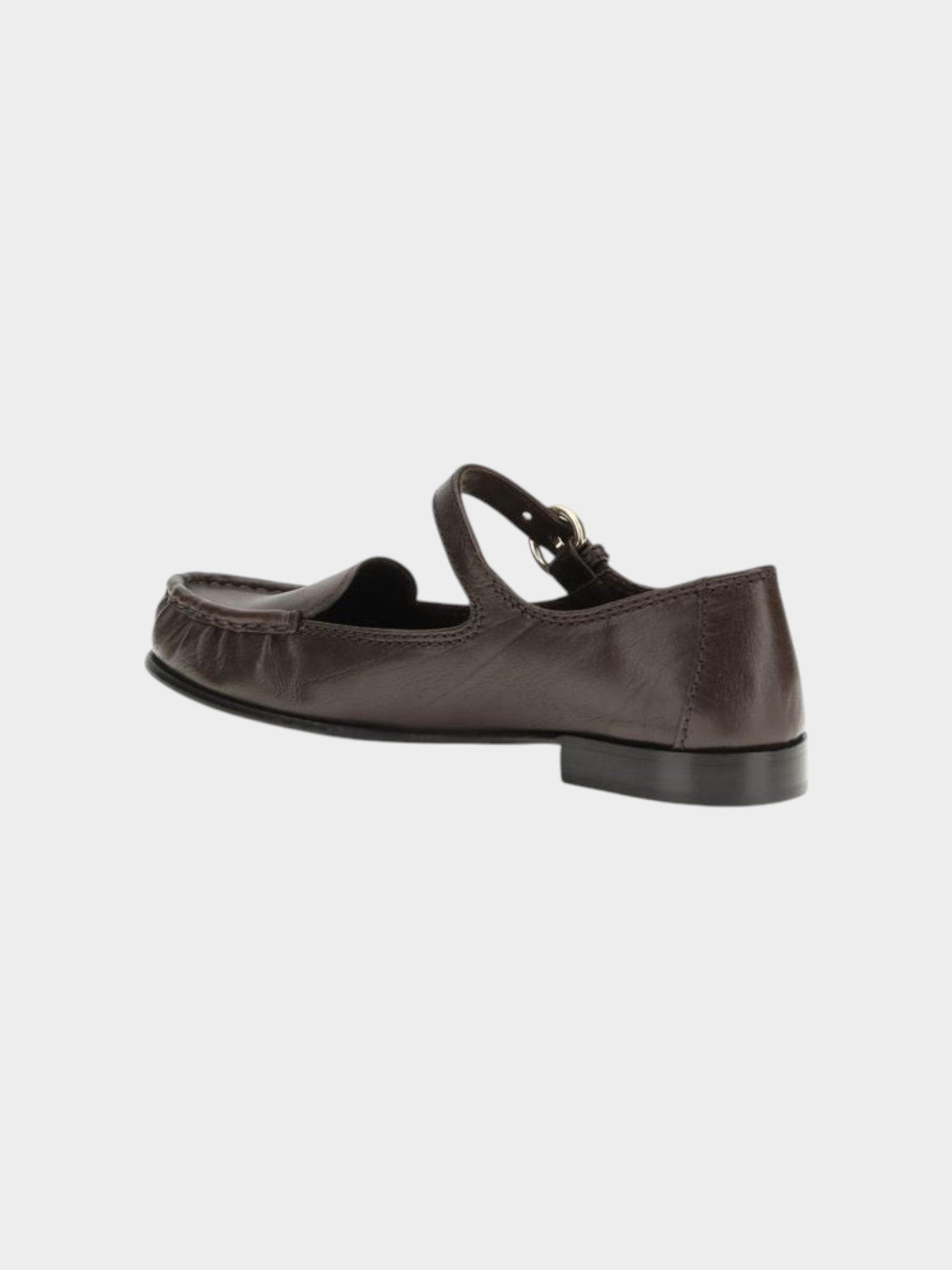 Miu Miu Brown Calf Leather Bos Taurus Slip-On Loafers-thumbmail-3