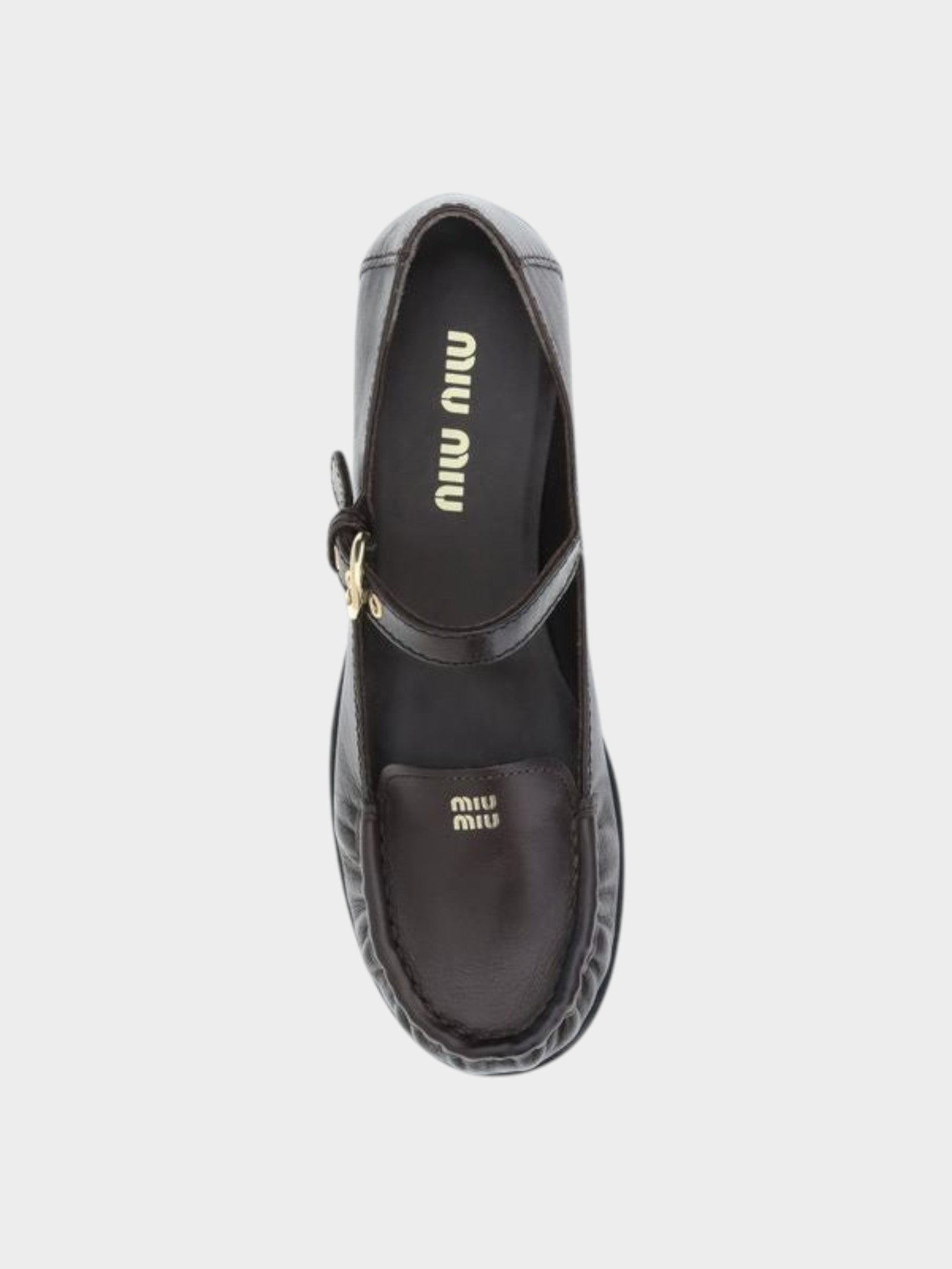 Miu Miu Brown Calf Leather Bos Taurus Slip-On Loafers-thumbmail-4