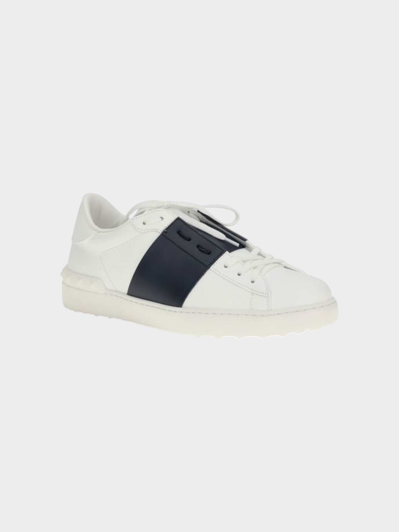 Valentino Garavani Blue Calf Leather Bos Taurus Low Top Sneakers-thumbmail-2