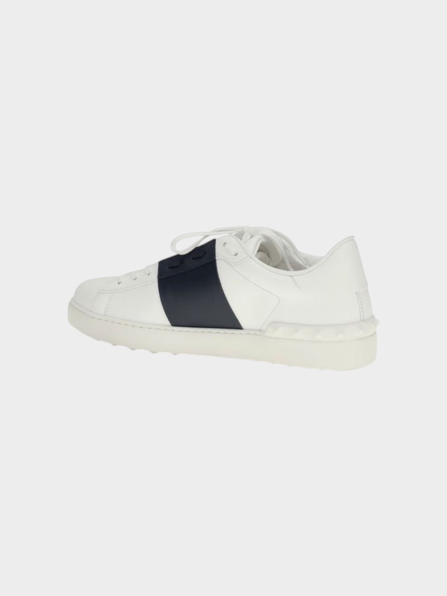 Valentino Garavani Blue Calf Leather Bos Taurus Low Top Sneakers-thumbmail-3