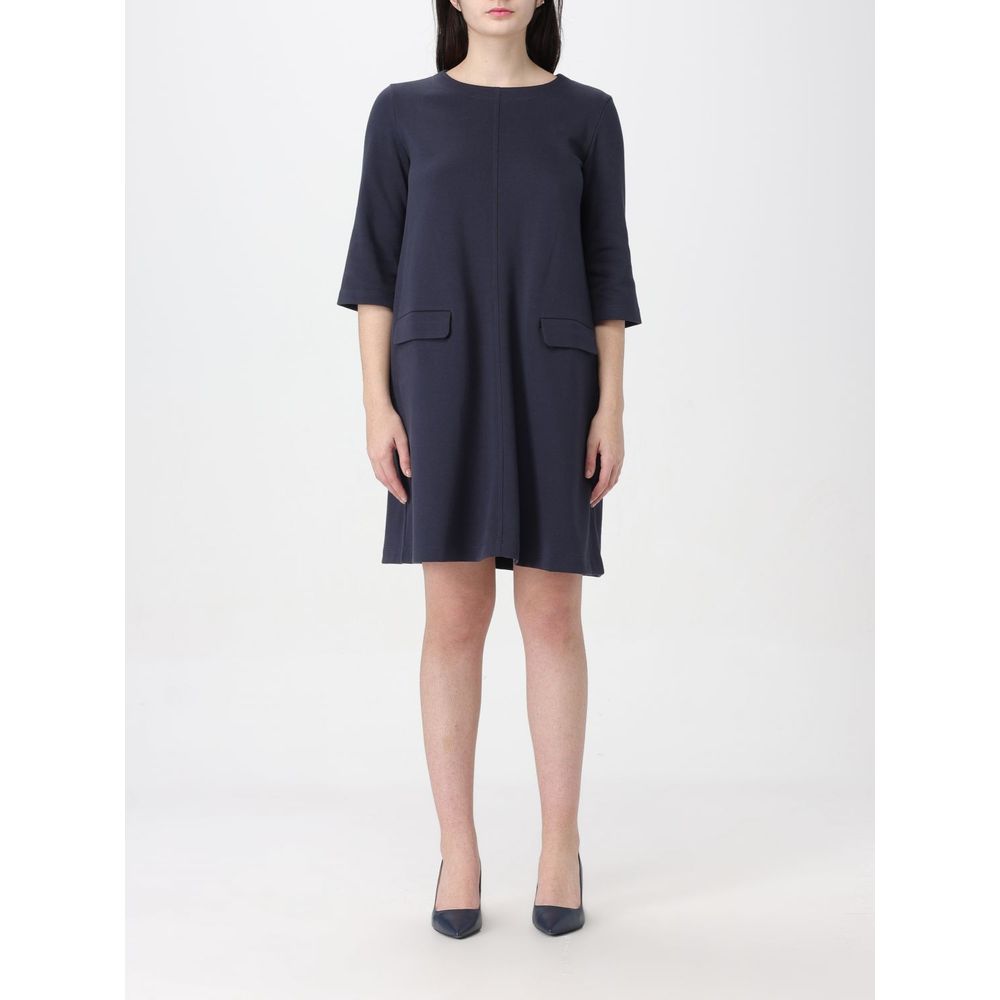Max Mara Blue Cotton Casual Dress-thumbmail-2