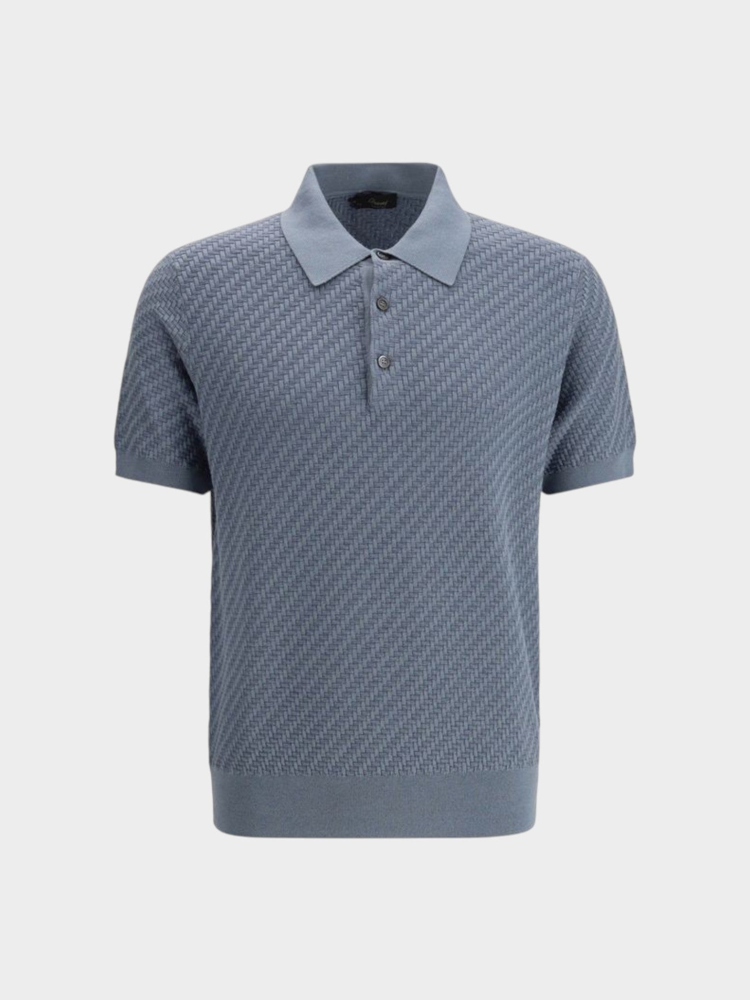 Brioni Blue Cotton Polo Shirt