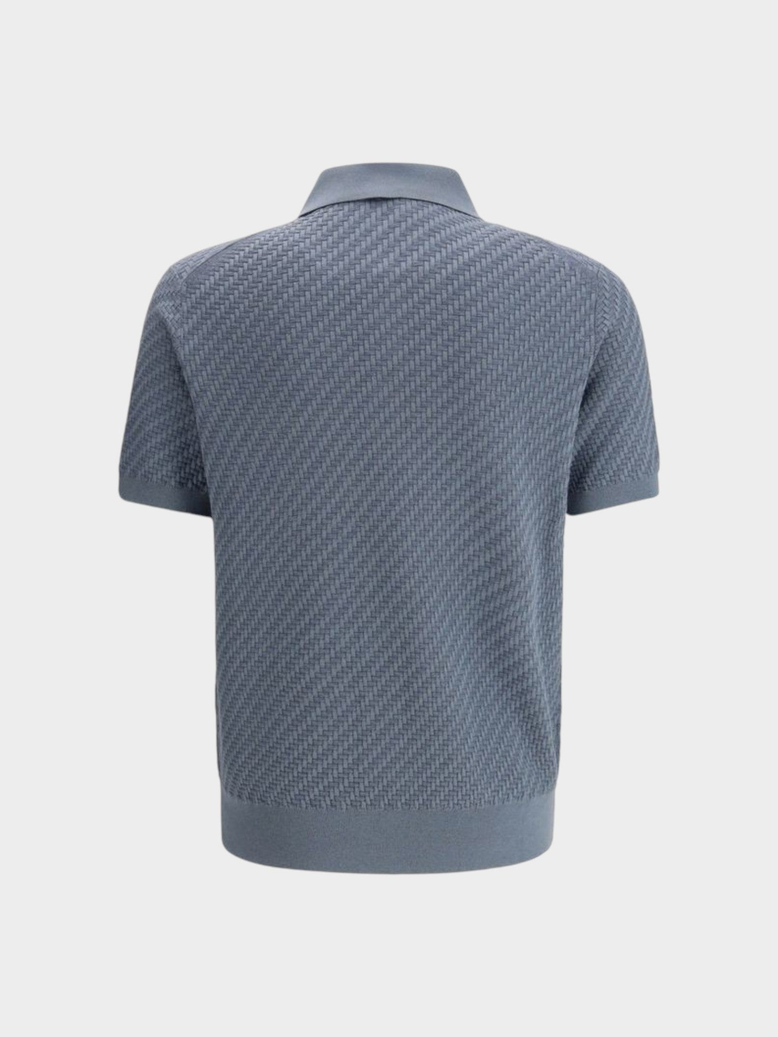 Brioni Blue Cotton Polo Shirt-thumbmail-2