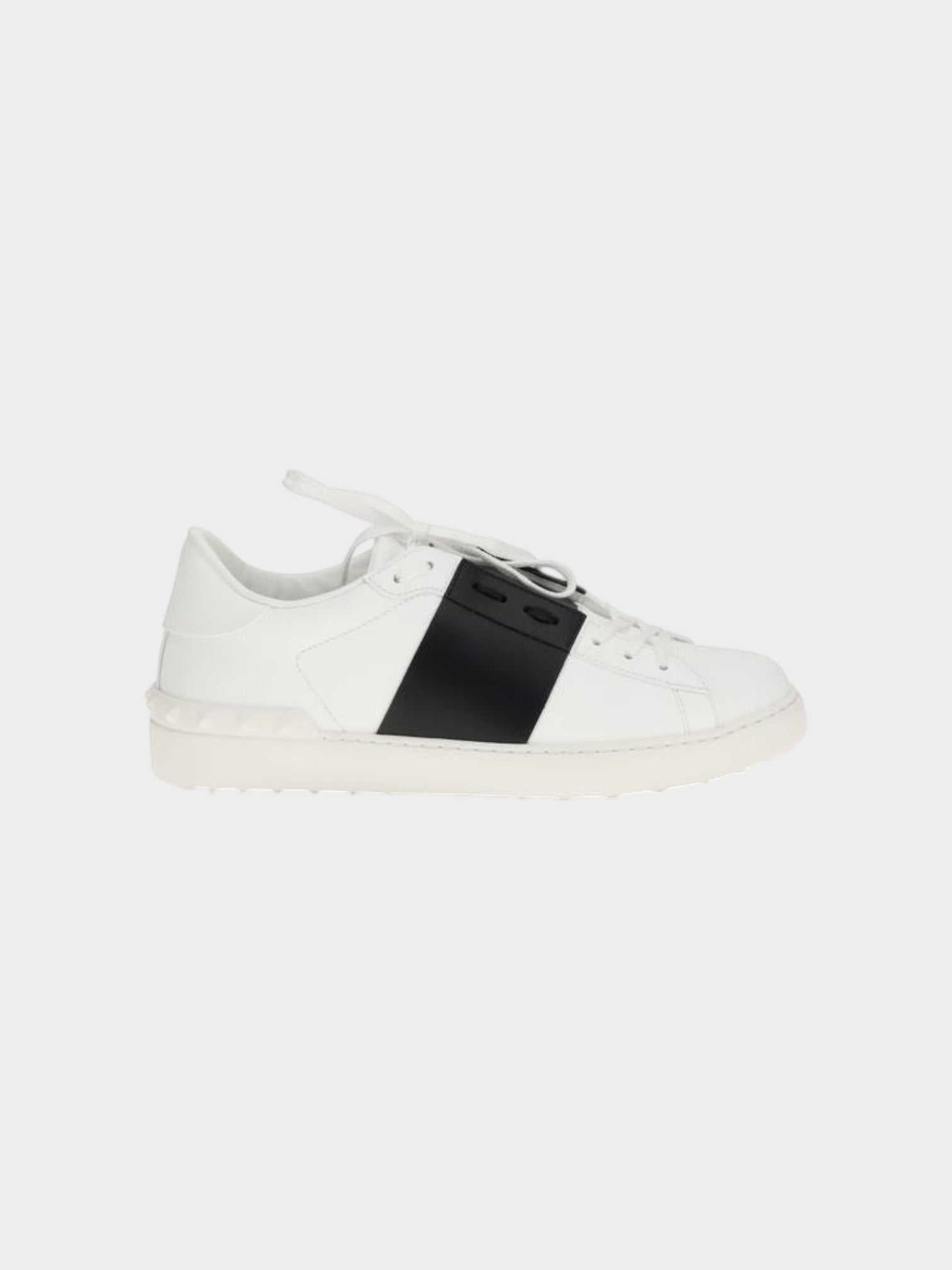 Valentino Garavani White Calf Leather Bos Taurus Low Top Sneakers