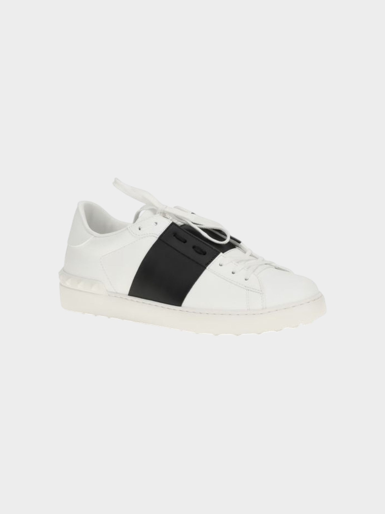 Valentino Garavani White Calf Leather Bos Taurus Low Top Sneakers-thumbmail-2