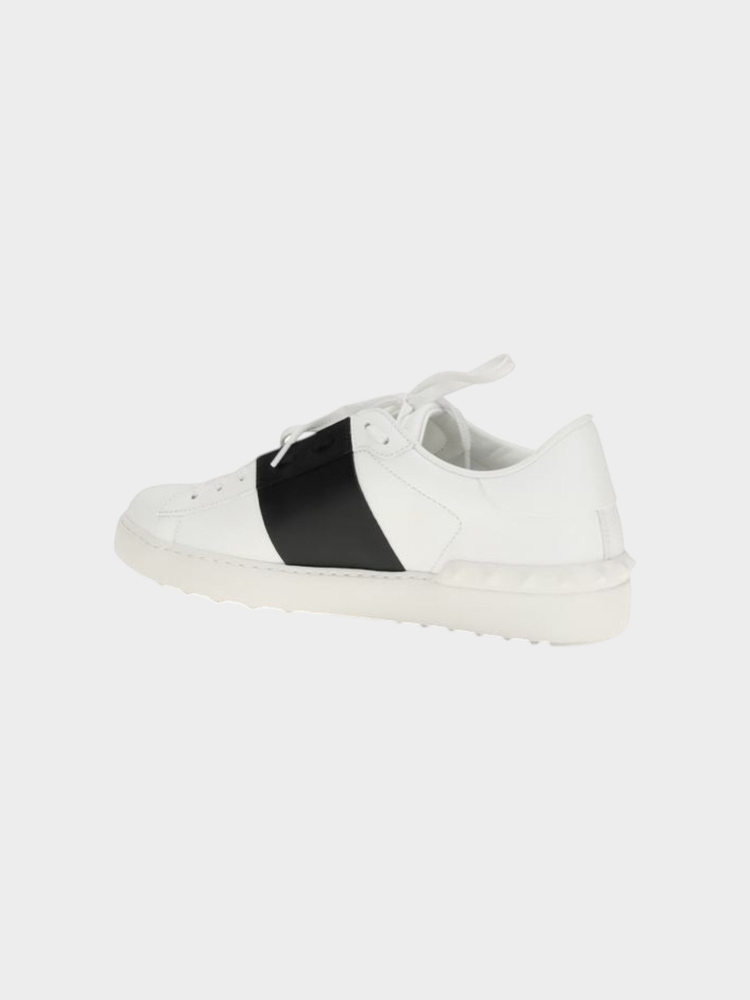 Valentino Garavani White Calf Leather Bos Taurus Low Top Sneakers-thumbmail-3