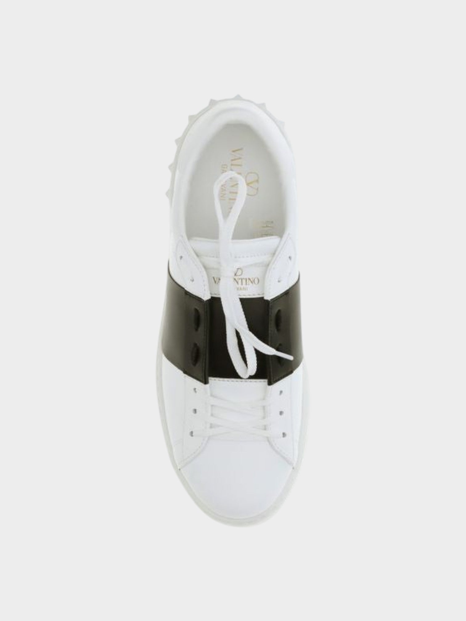 Valentino Garavani White Calf Leather Bos Taurus Low Top Sneakers-thumbmail-4
