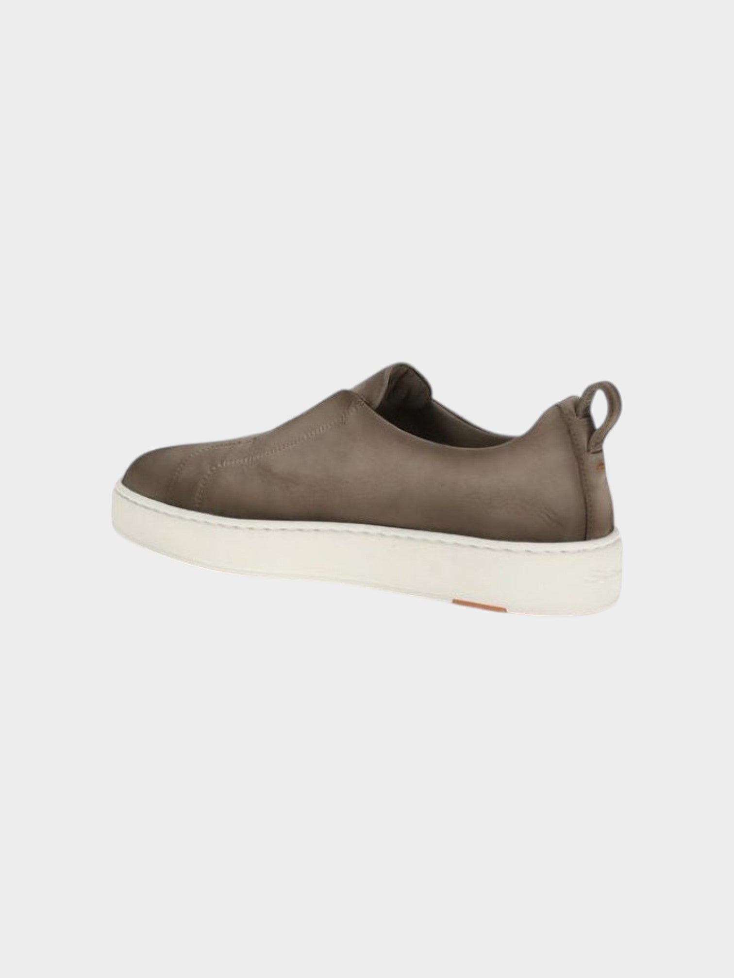 Santoni Beige Calf Leather Bos Taurus Low Top Sneakers-thumbmail-3