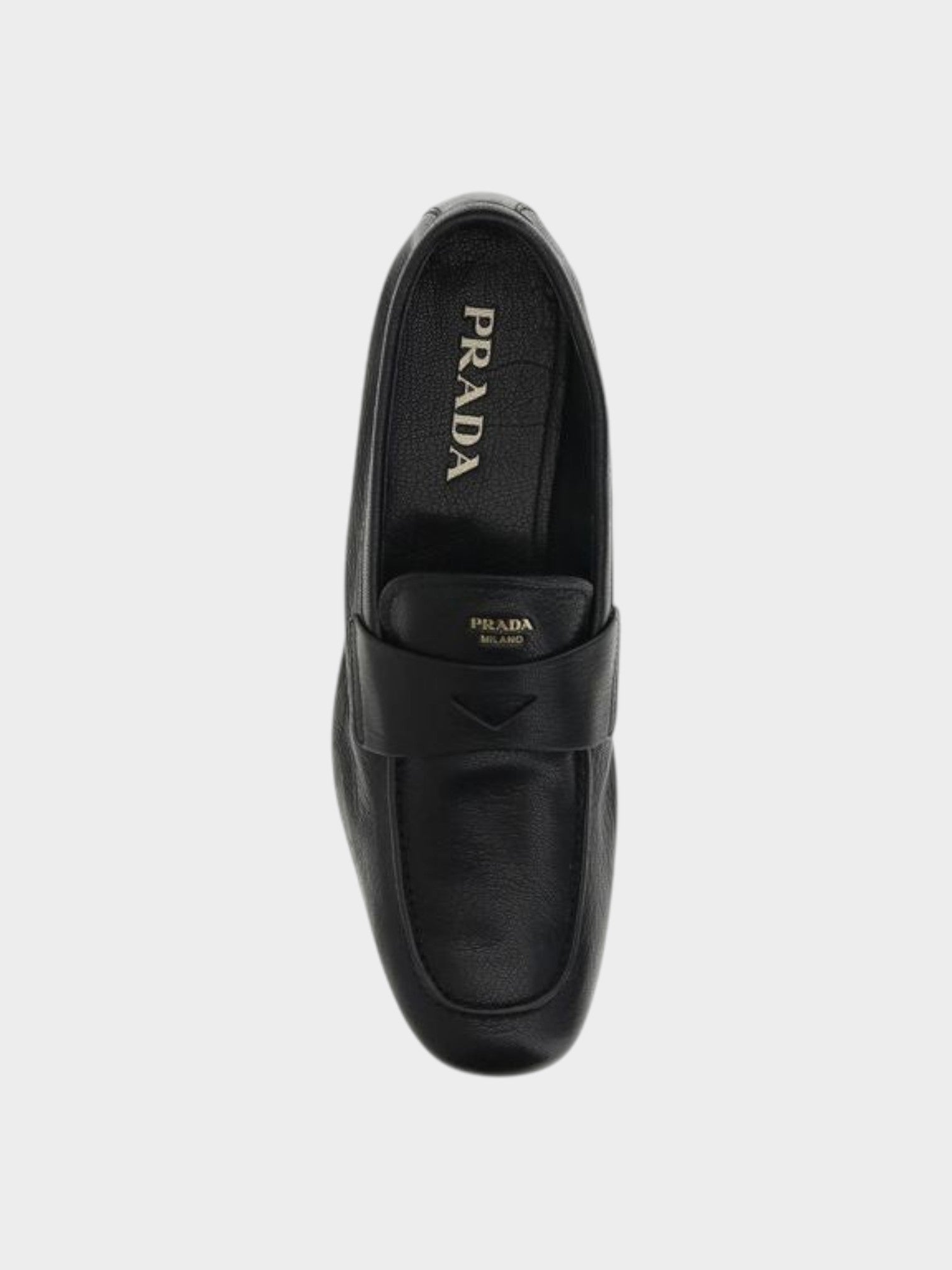 Prada Black Goatskin Slip-On Loafers-thumbmail-4