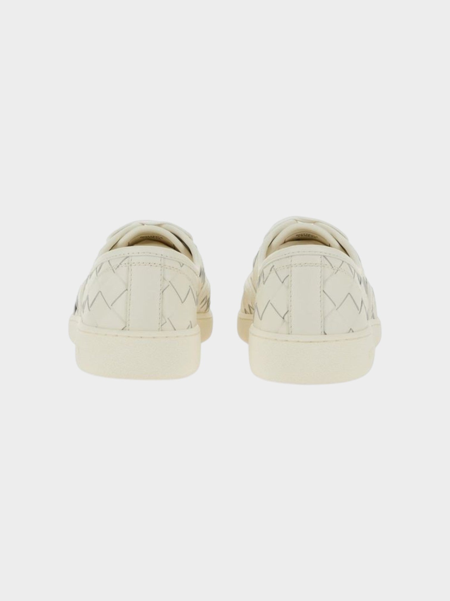 Bottega Veneta White Calfskin Low Top Sneakers-thumbmail-3