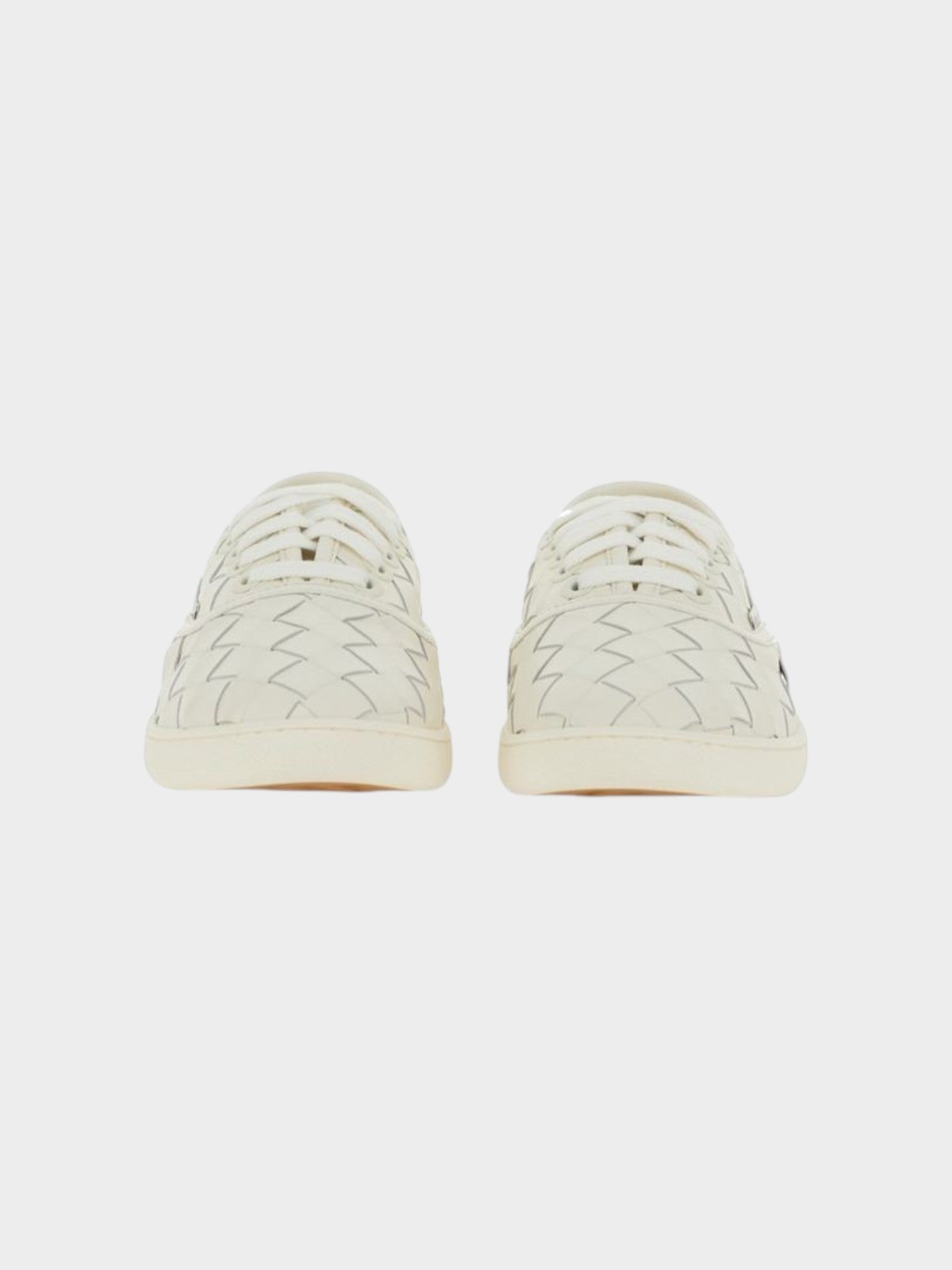 Bottega Veneta White Calfskin Low Top Sneakers-thumbmail-4