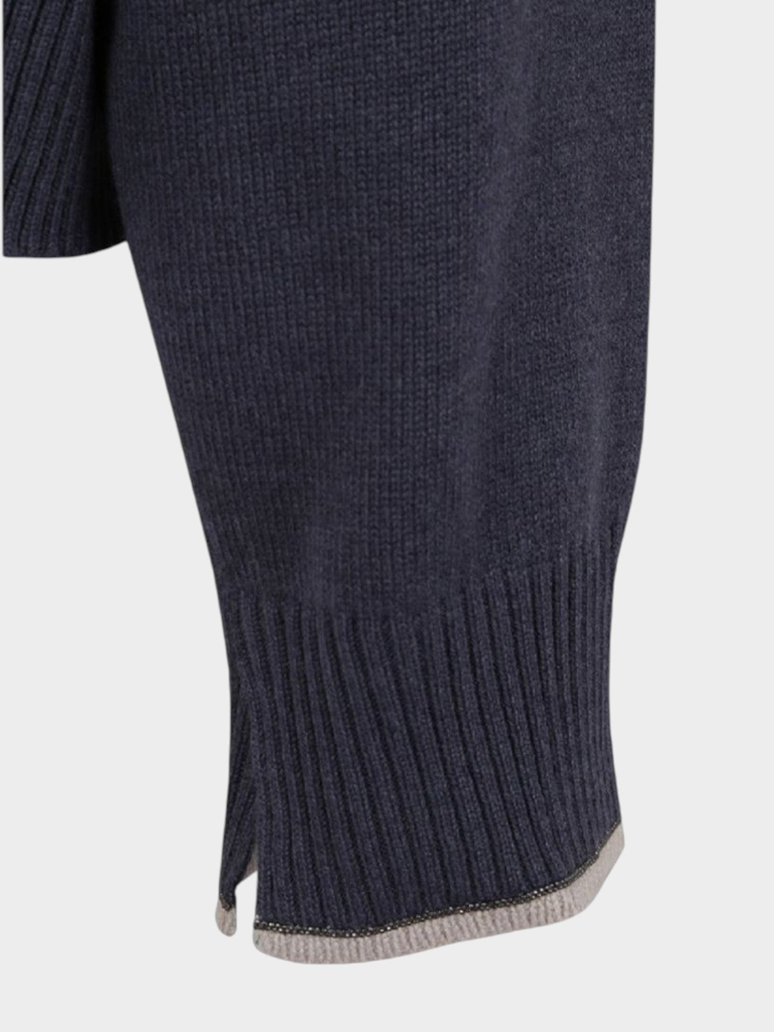 Brunello Cucinelli Blue Cashmere Sweater-thumbmail-3