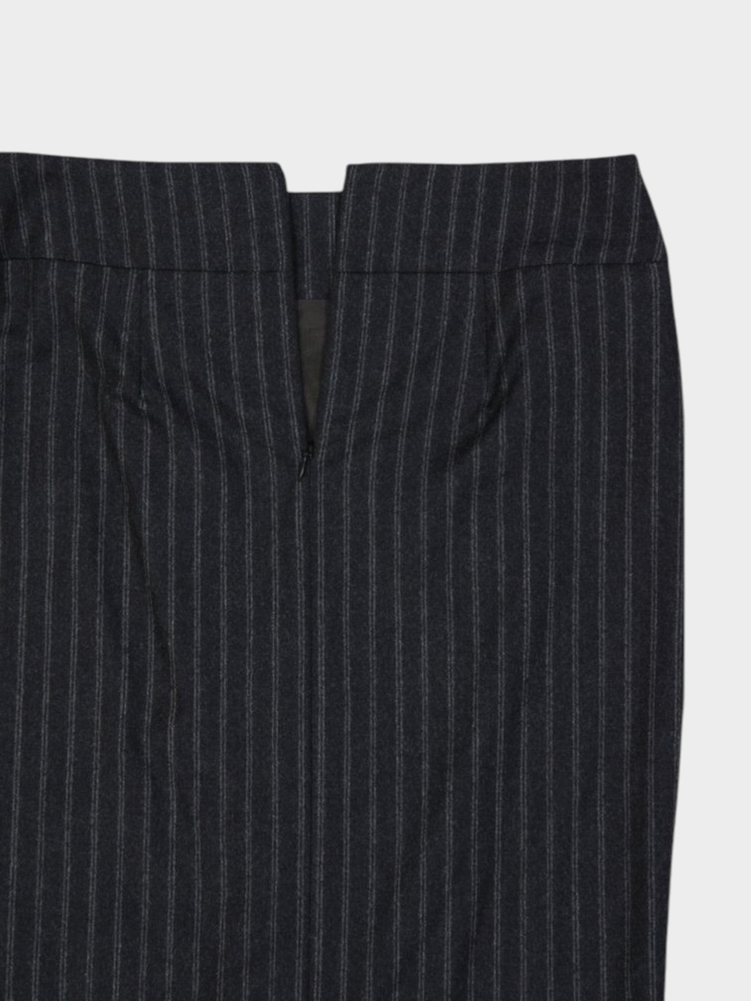 Brunello Cucinelli Gray Virgin Wool Long Skirt-thumbmail-3