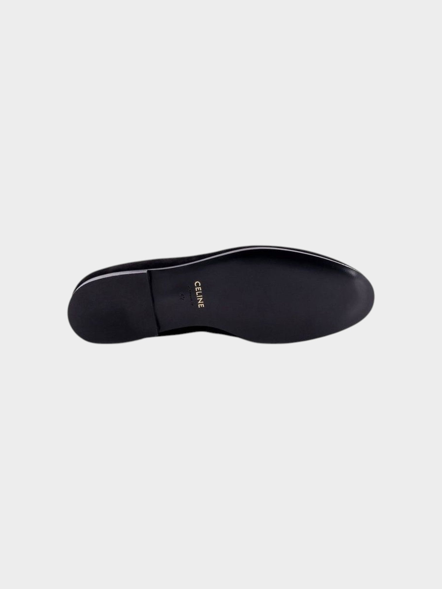 Celine Black Calfskin Slip-On Loafers-thumbmail-4