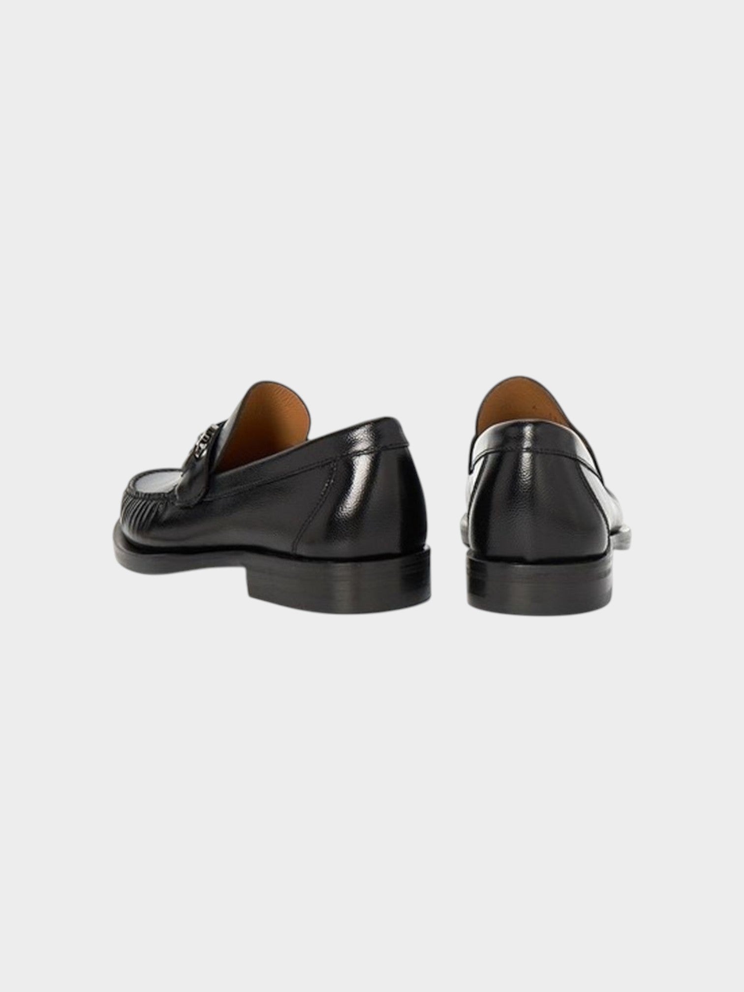 Salvatore Ferragamo Black Calfskin Slip-On Loafers-thumbmail-3