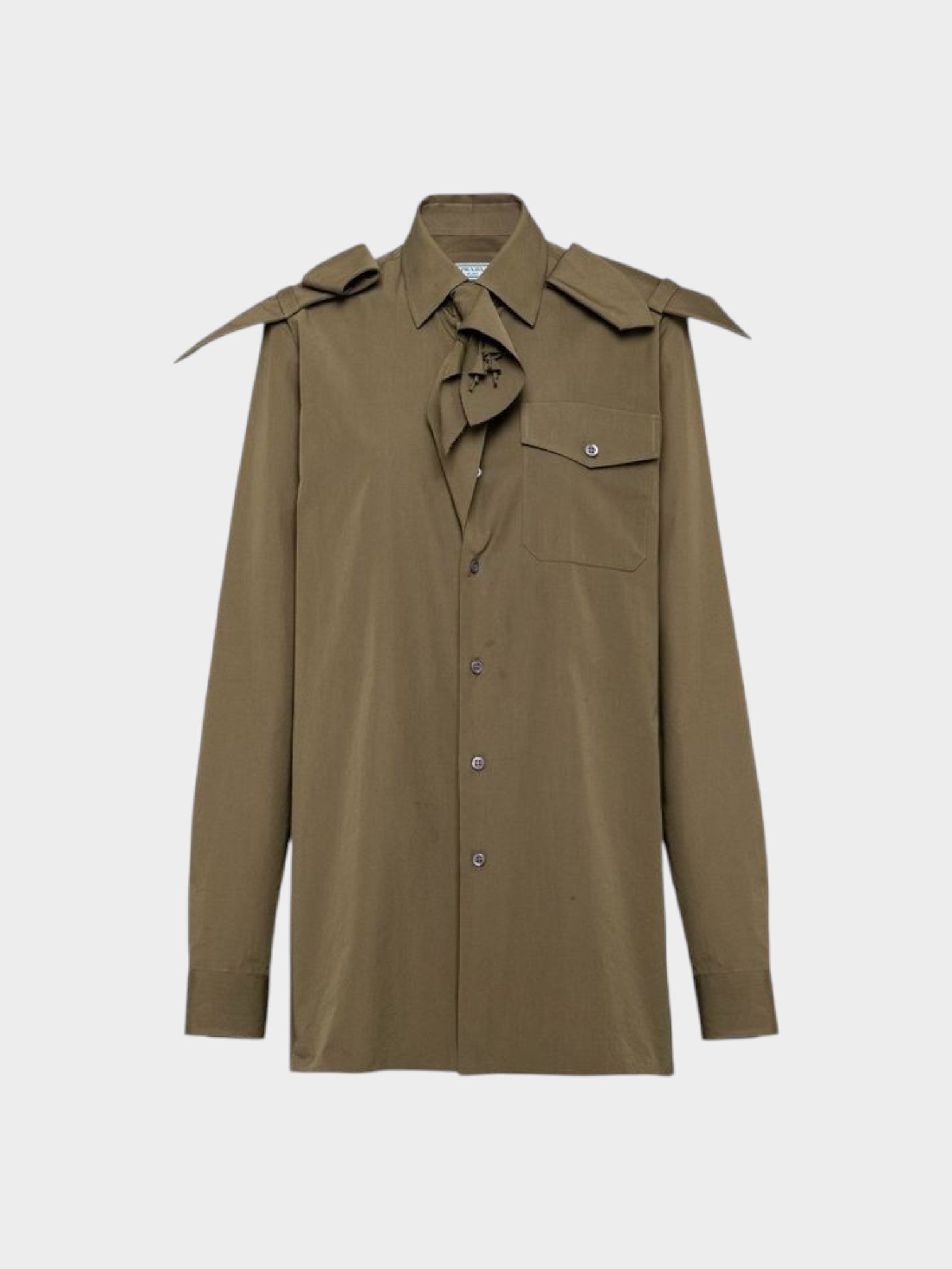 Prada Bicolor Cotton Dress Shirt