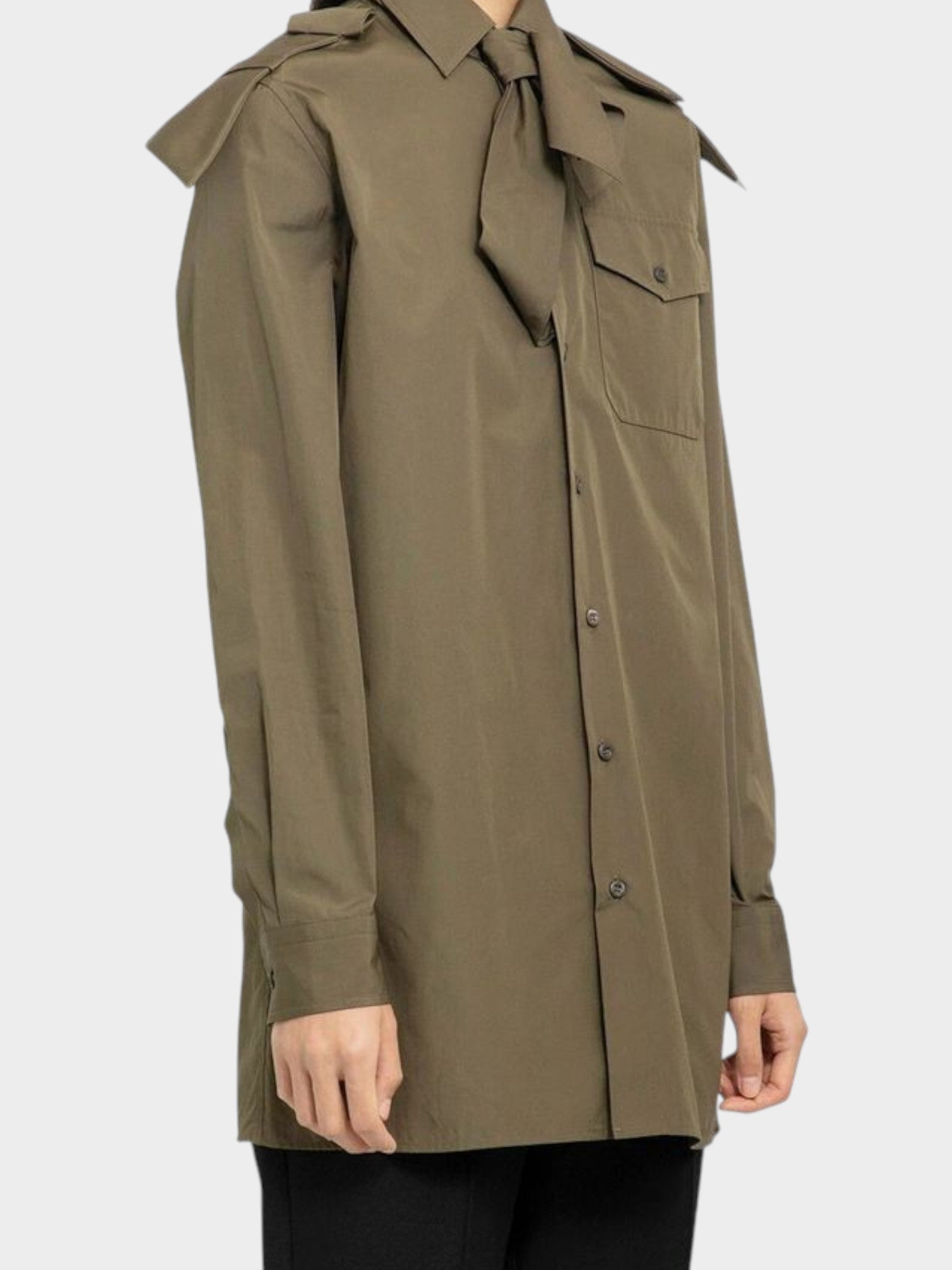 Prada Bicolor Cotton Dress Shirt-thumbmail-2