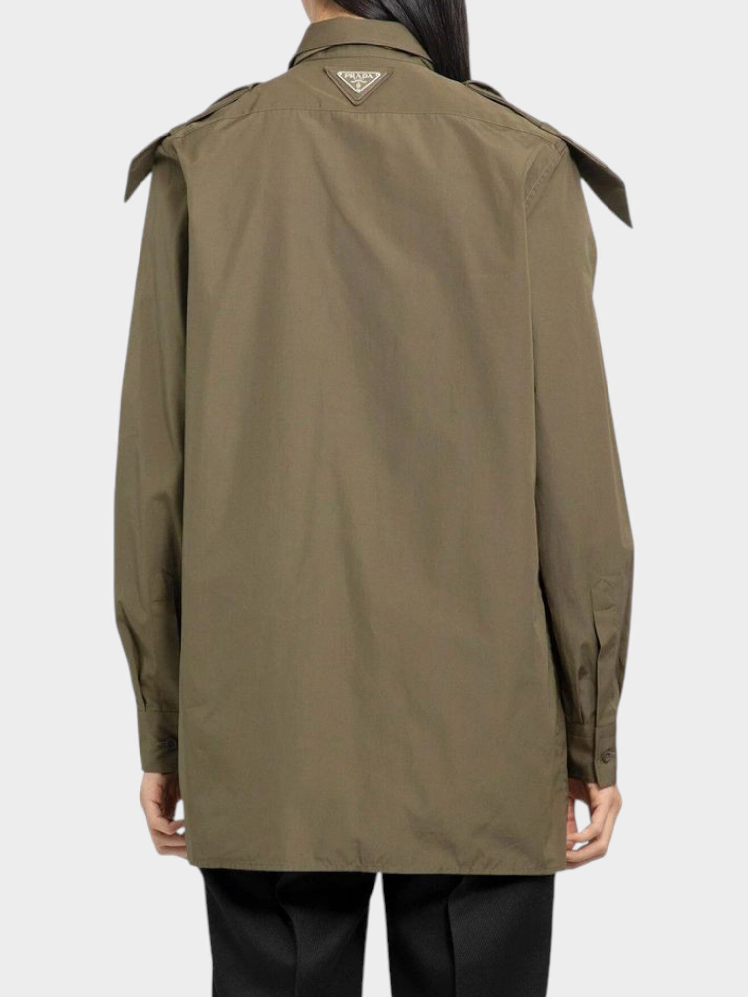 Prada Bicolor Cotton Dress Shirt-thumbmail-3