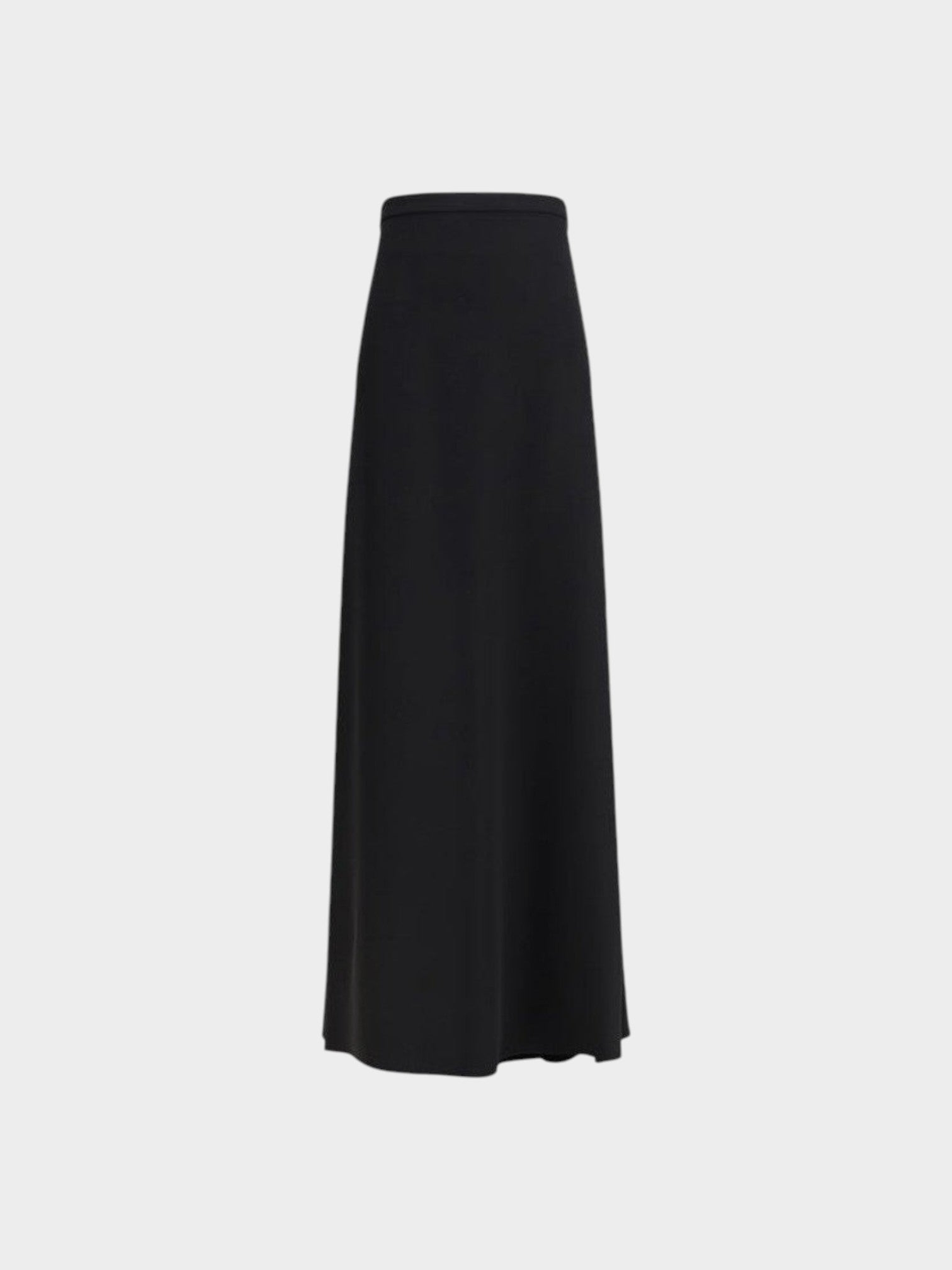 Valentino Black Silk Long Skirt