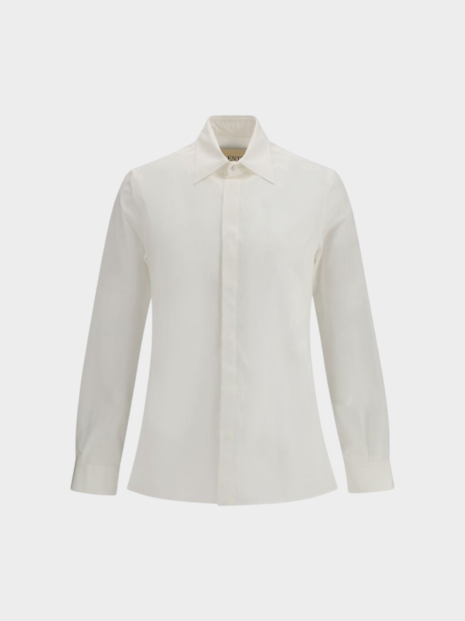 Valentino White Cotton Dress Shirt