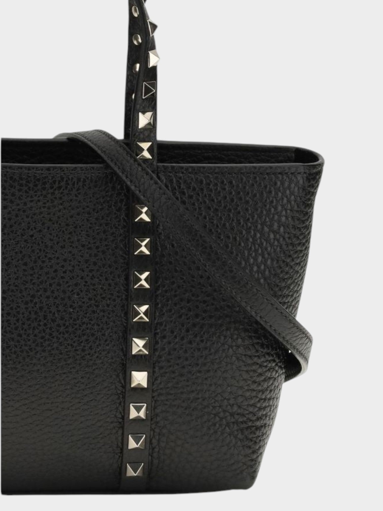 Valentino Garavani Black Calf Leather Bos Taurus Shoulder Bag-thumbmail-4