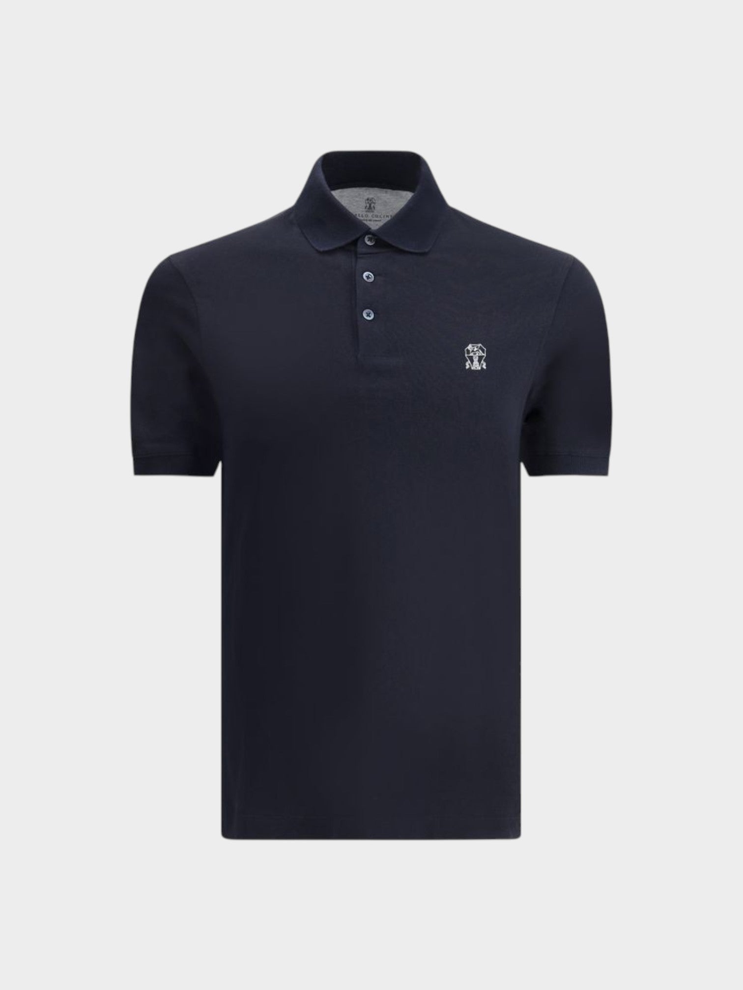 Brunello Cucinelli Blue Cotton Polo Shirt