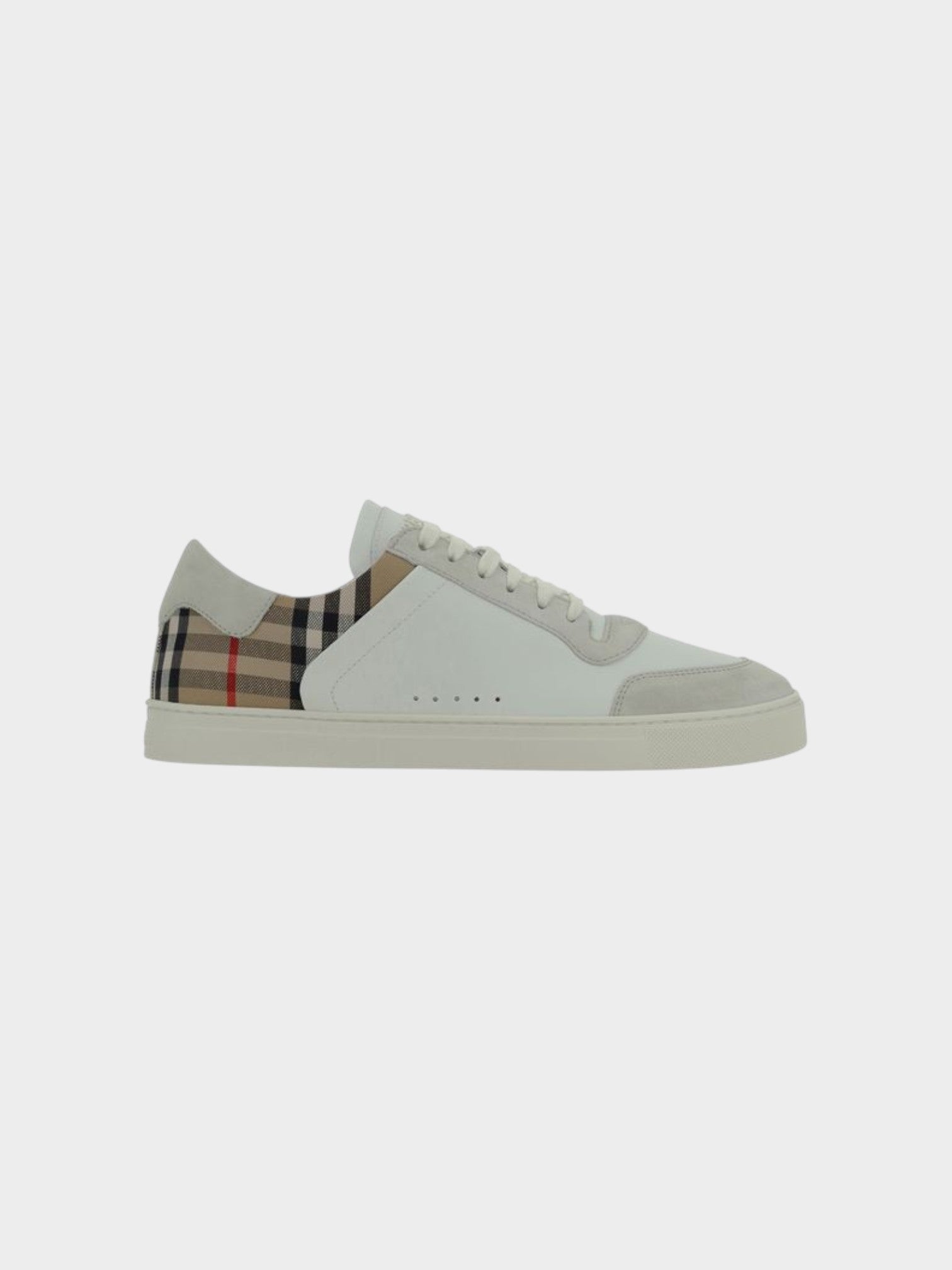 Burberry White Rubber Low Top Sneakers