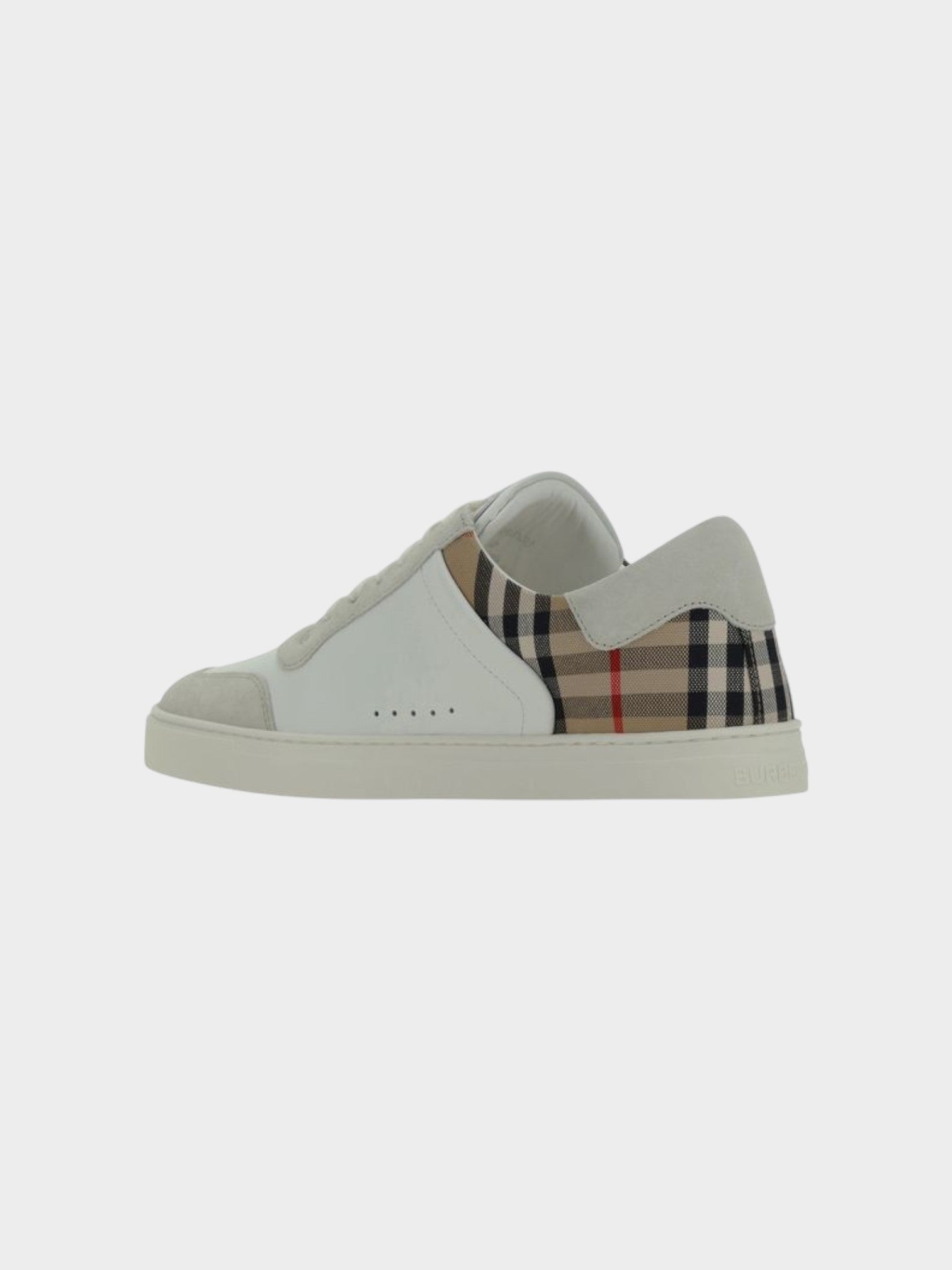 Burberry White Rubber Low Top Sneakers-thumbmail-3