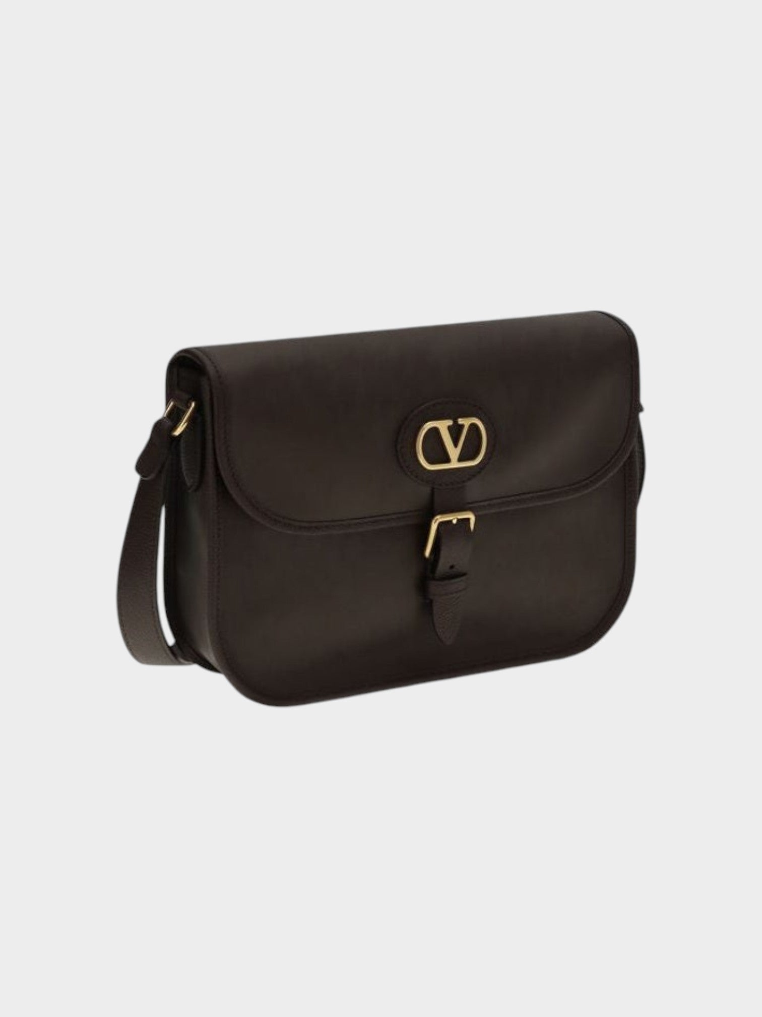 Valentino Garavani Brown Calf Leather Bos Taurus Shoulder Bag-thumbmail-2
