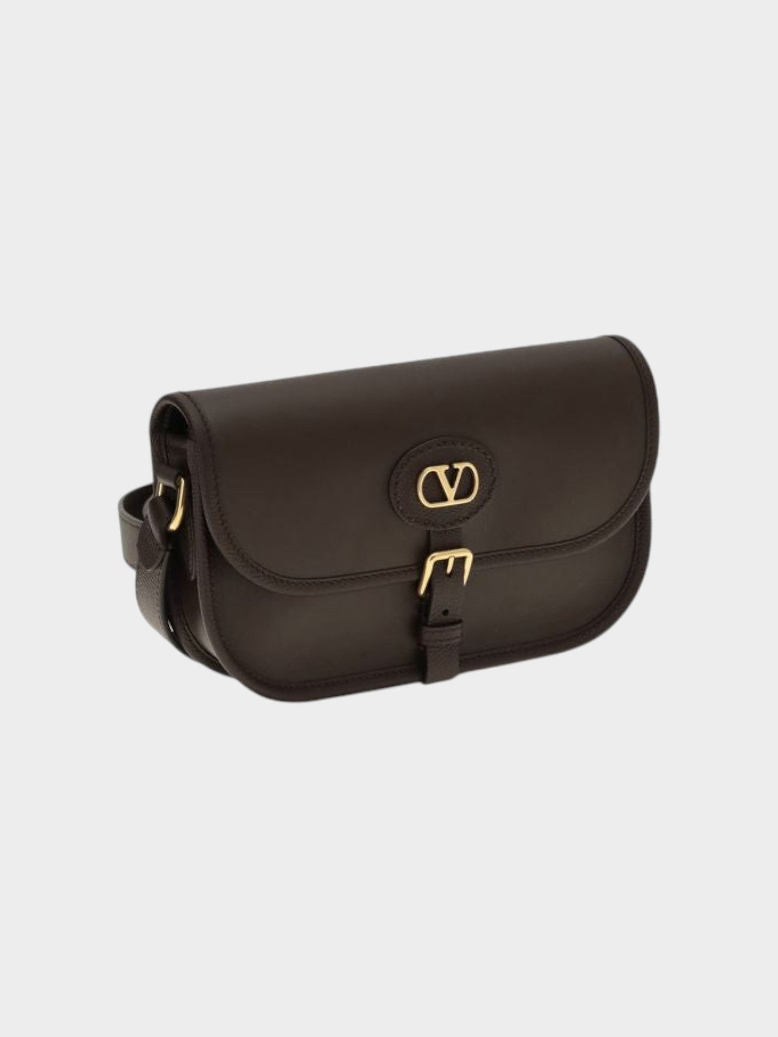 Valentino Garavani Brown Calf Leather Bos Taurus Shoulder Bag-thumbmail-2