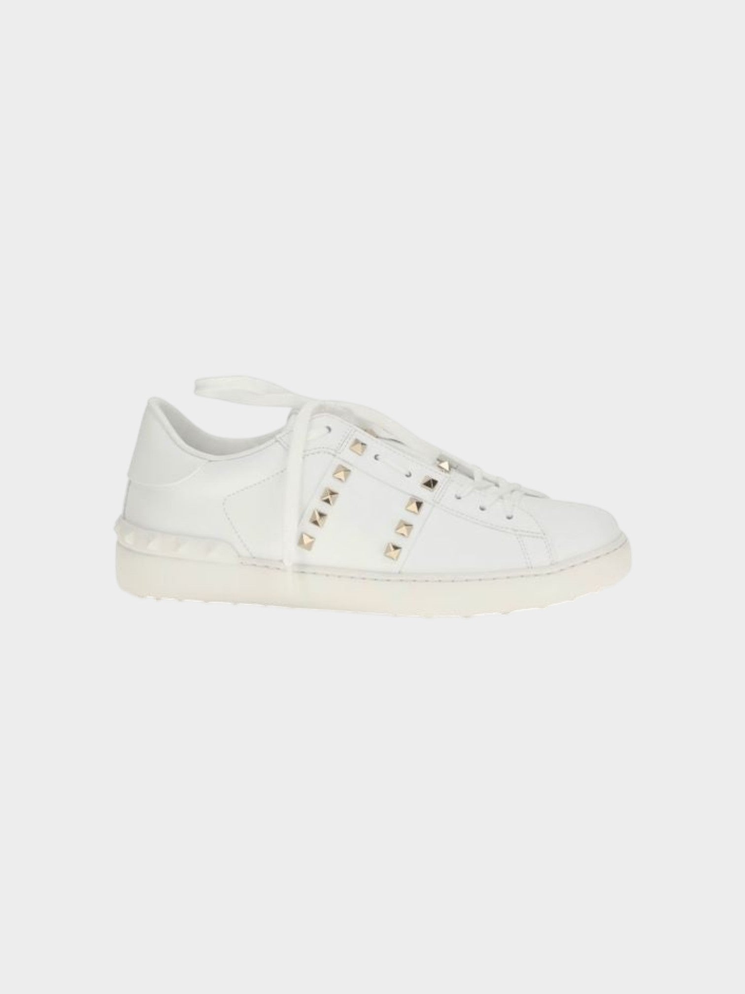 Valentino Garavani White Calf Leather Bos Taurus Low Top Sneakers