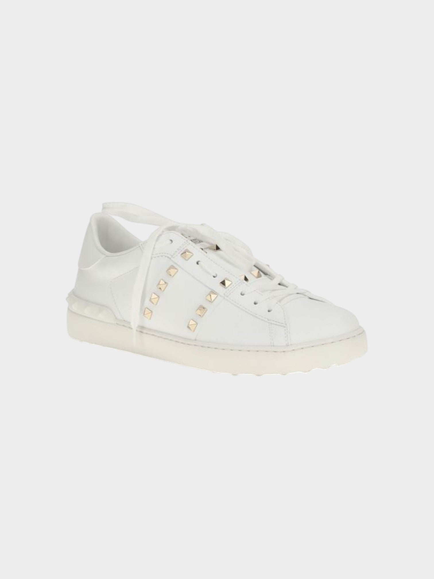 Valentino Garavani White Calf Leather Bos Taurus Low Top Sneakers-thumbmail-2