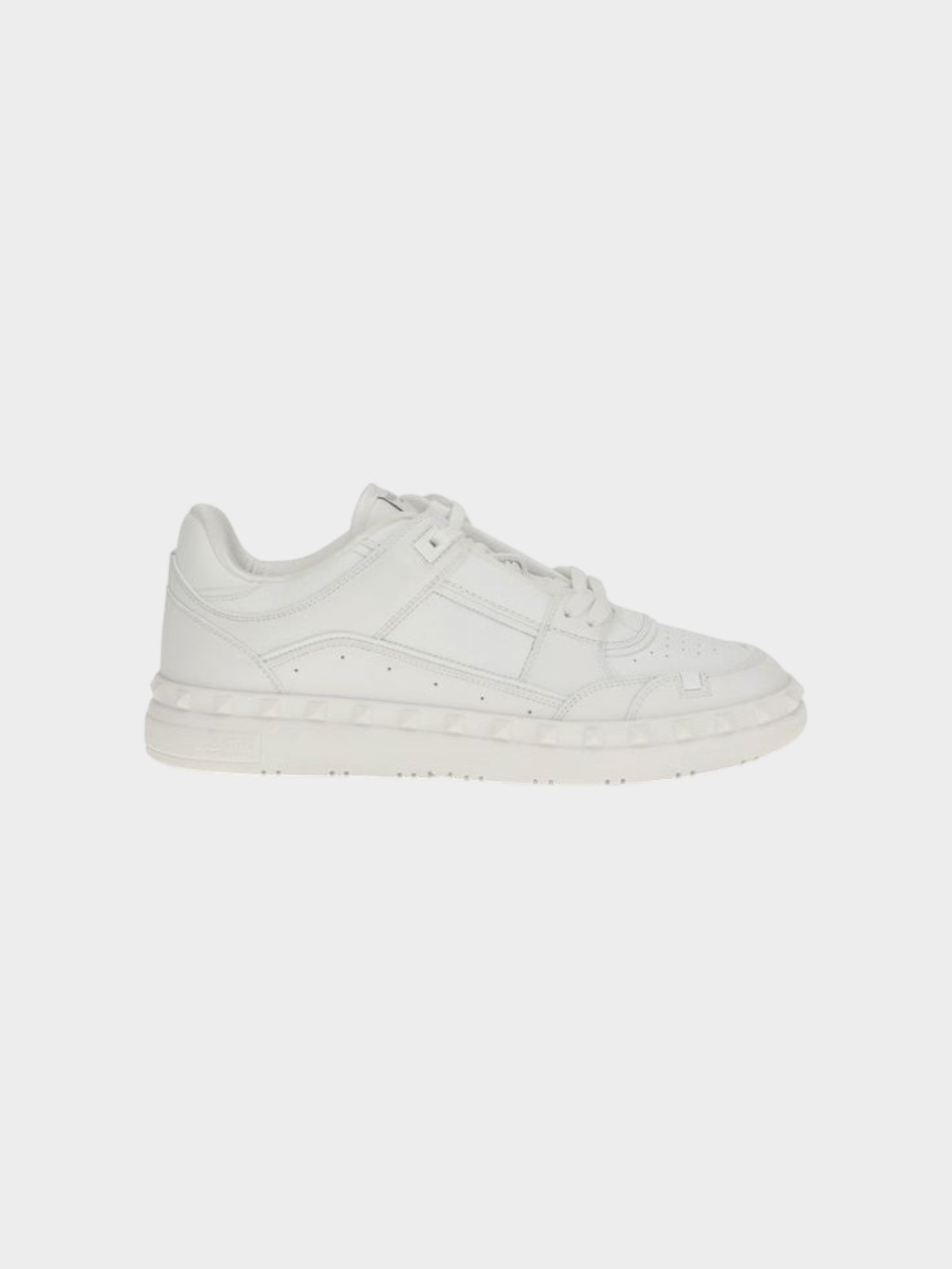 Valentino Garavani White Calf Leather Bos Taurus Low Top Sneakers
