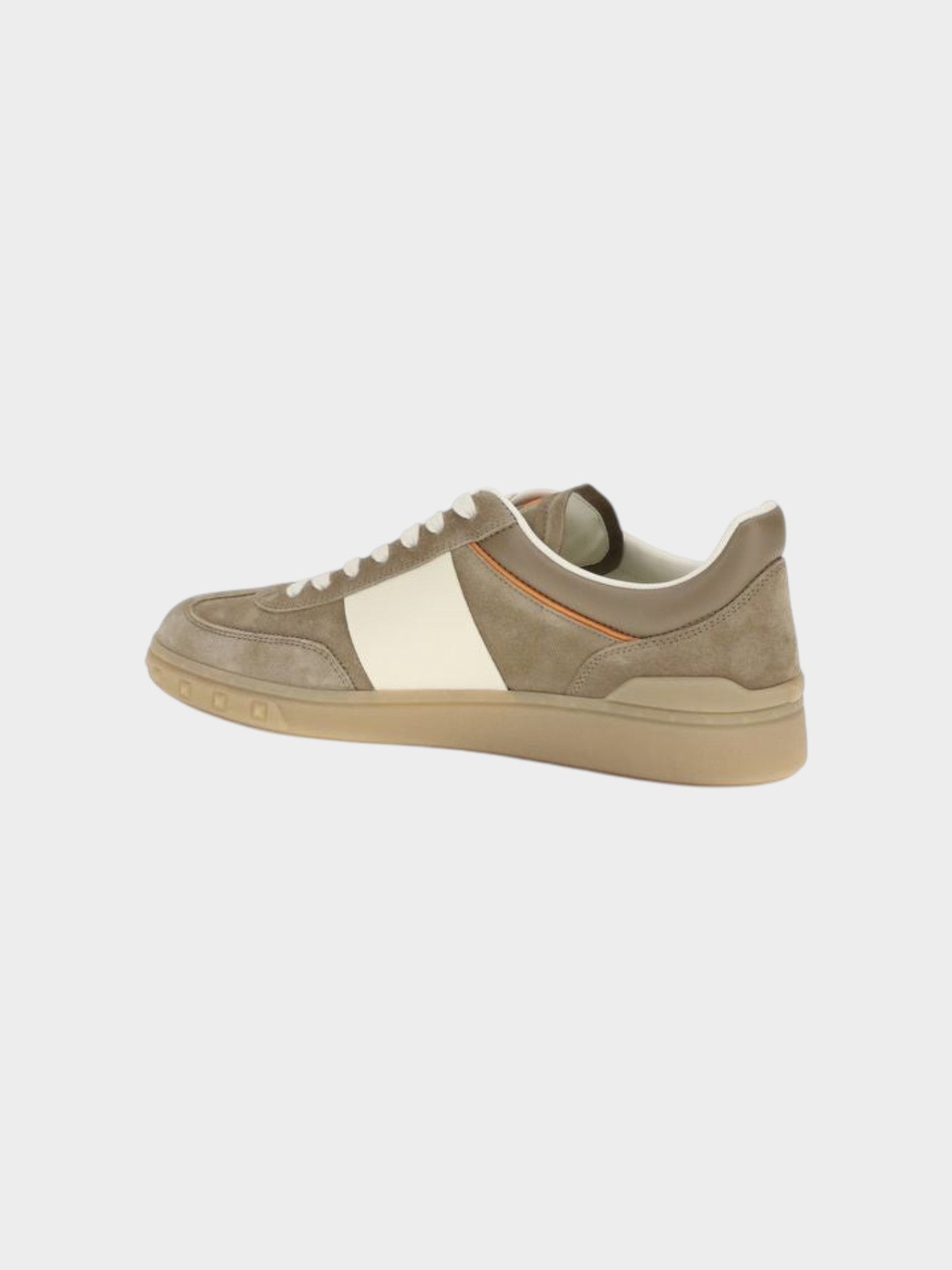 Valentino Garavani Beige Calf Leather Bos Taurus Low Top Sneakers-thumbmail-3