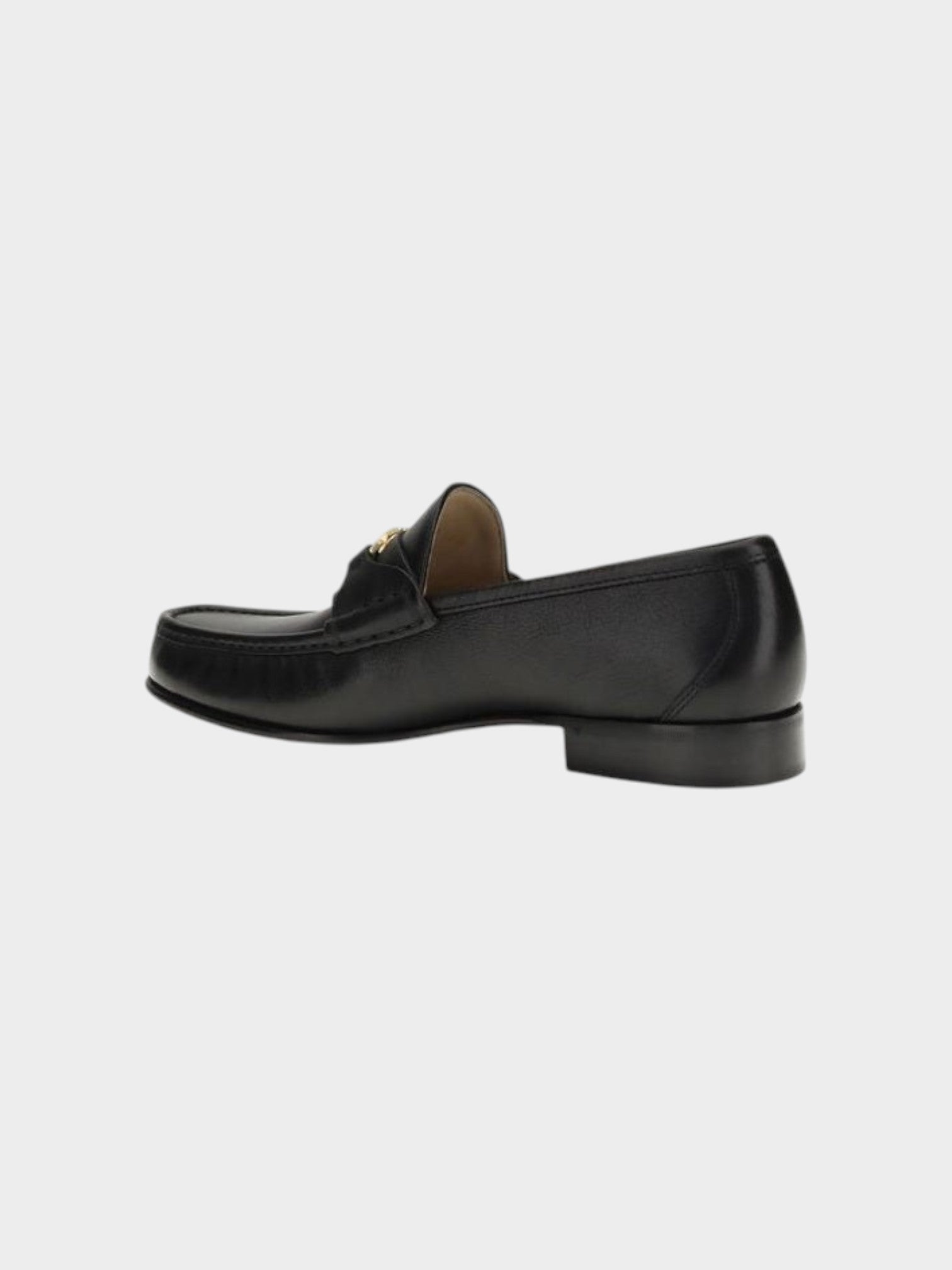 Valentino Garavani Black Calf Leather Bos Taurus Slip-On Loafers-thumbmail-3