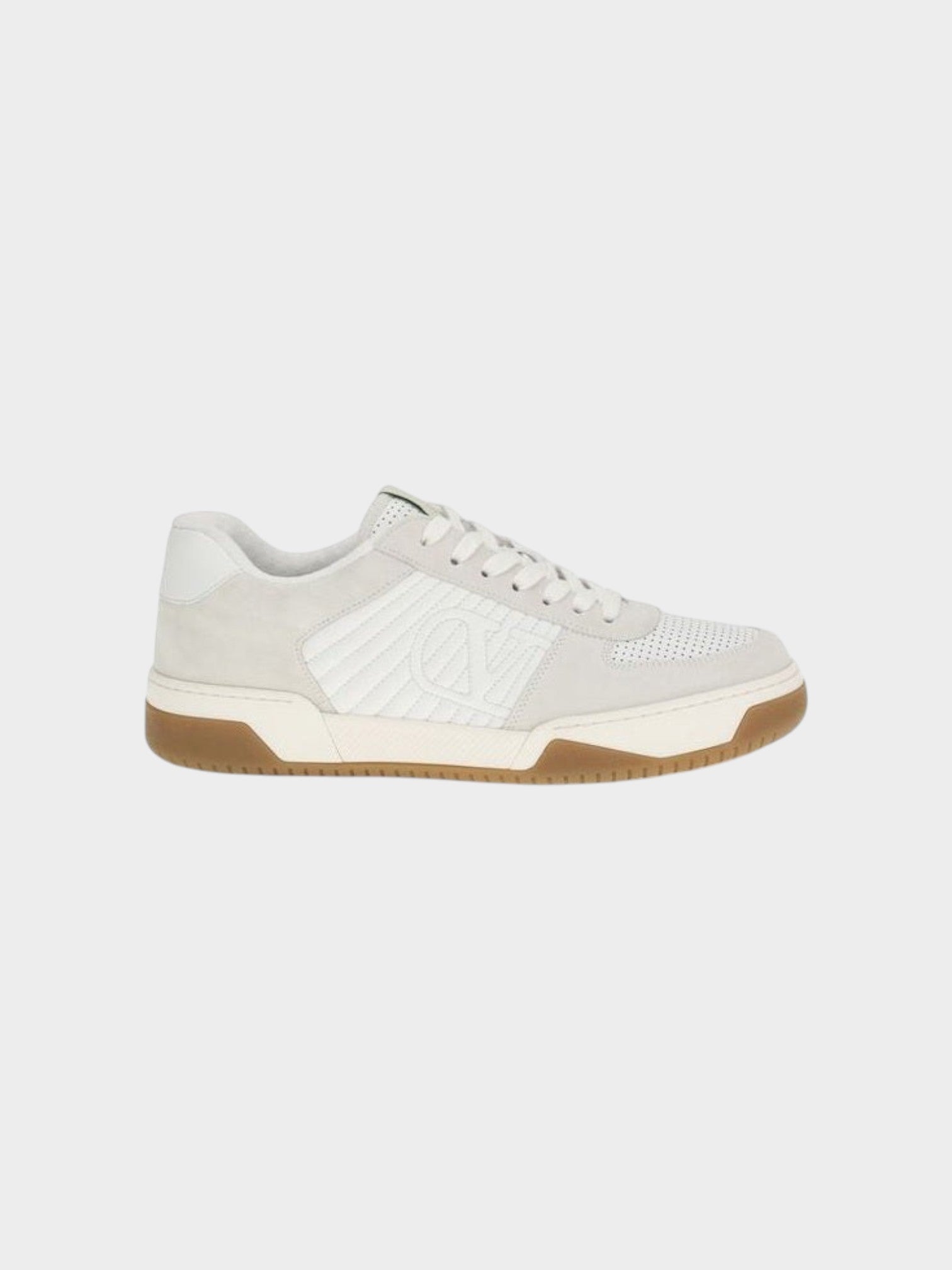 Valentino Garavani White Calf Leather Bos Taurus Athletic Sneakers