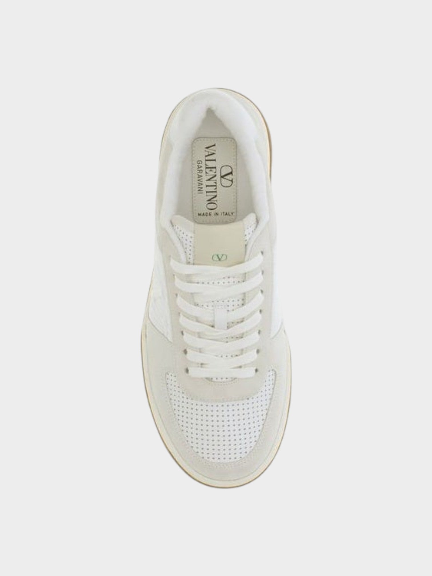 Valentino Garavani White Calf Leather Bos Taurus Athletic Sneakers-thumbmail-4