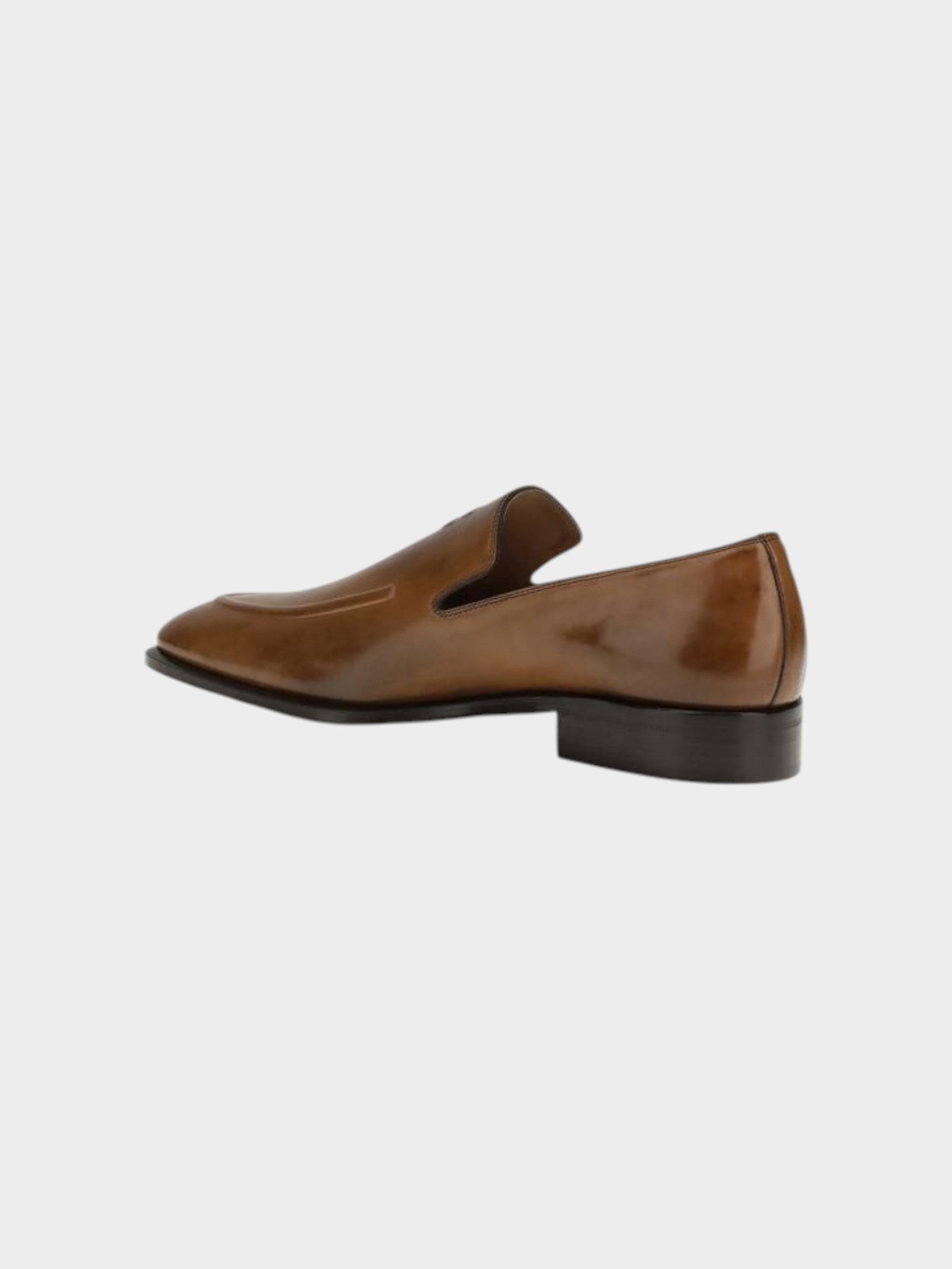 Miu Miu Brown Calf Leather Bos Taurus Slip-On Loafers-thumbmail-3