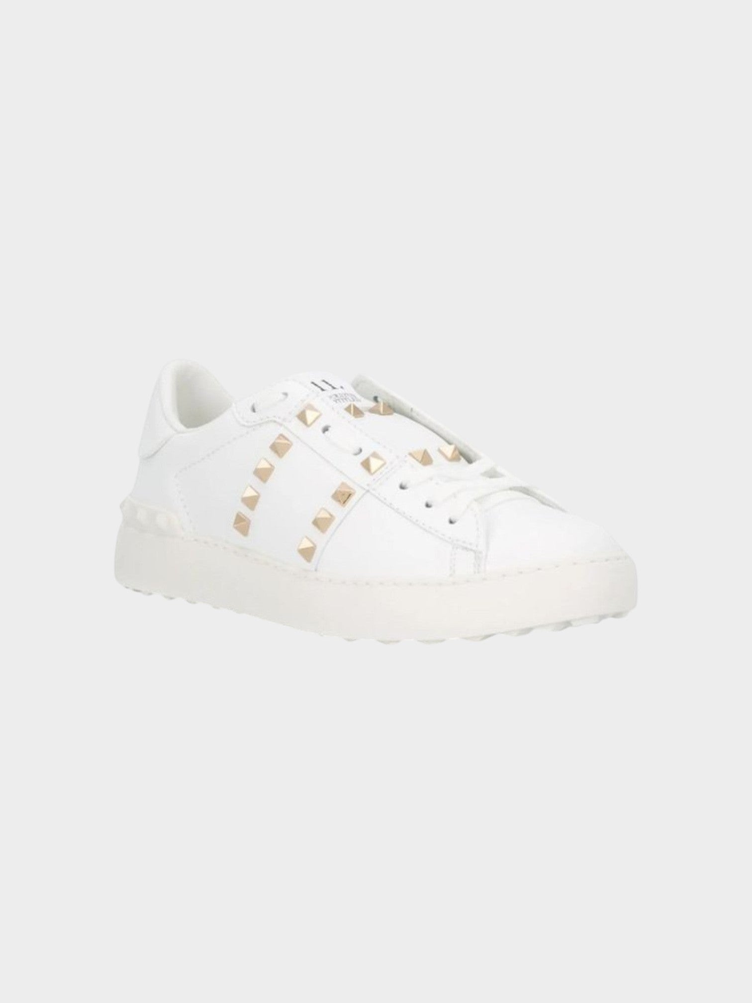 Valentino Garavani White Leather Low Top Sneakers-thumbmail-2