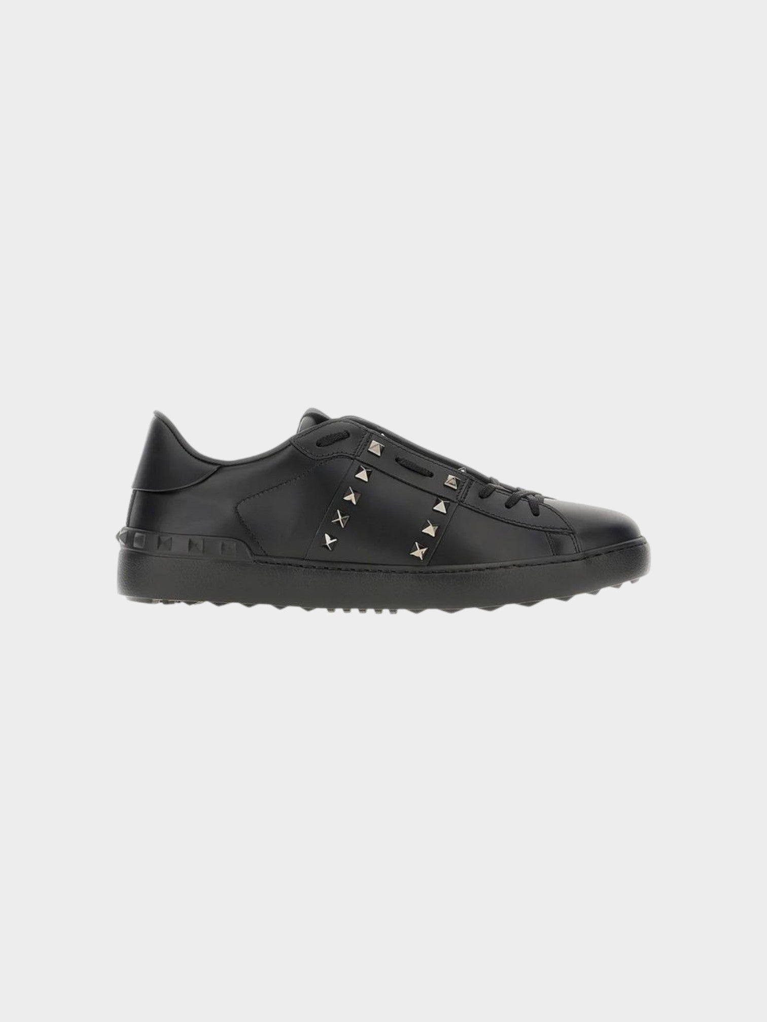 Valentino Garavani Black Leather Low Top Sneakers