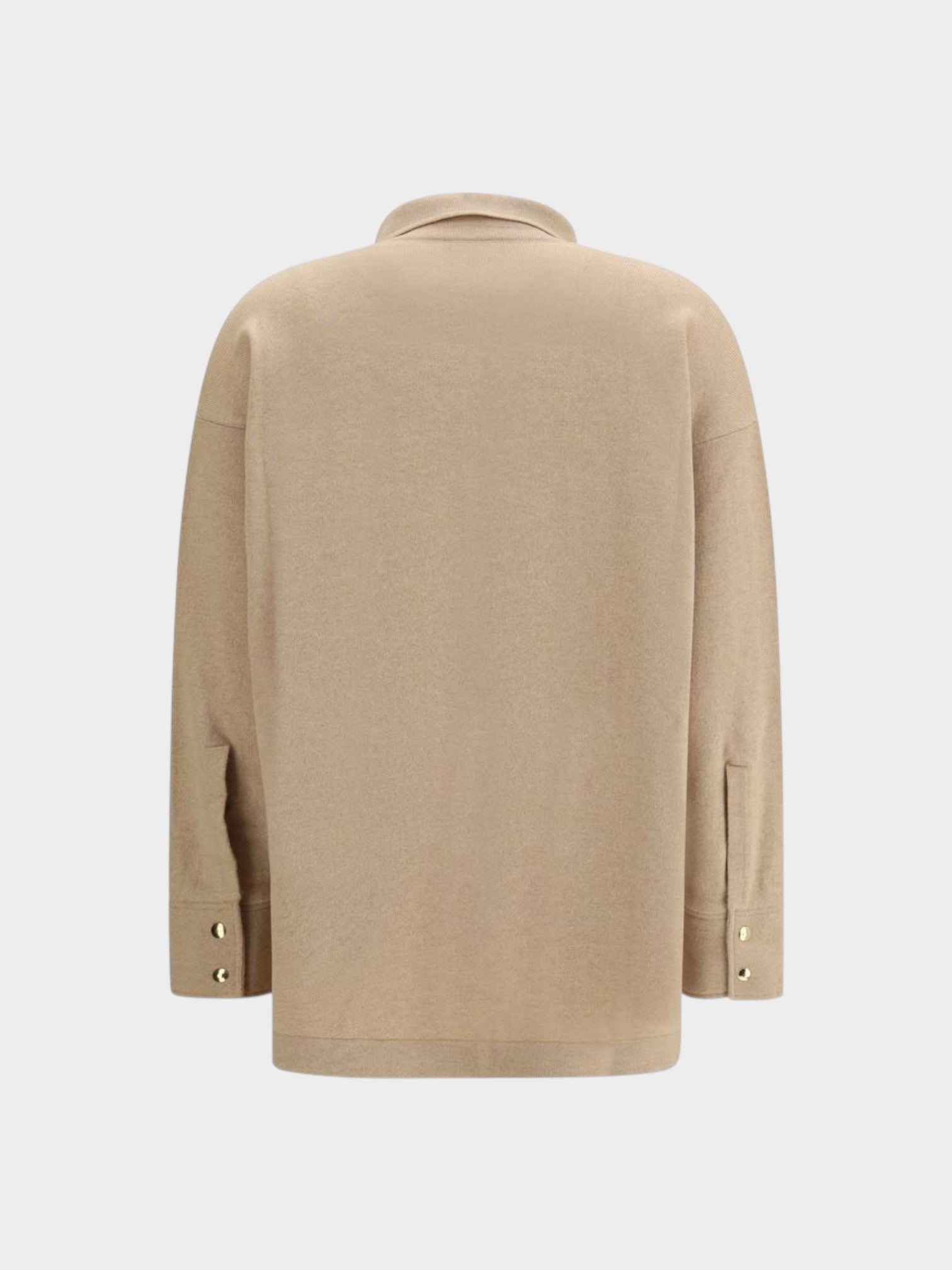 Fabiana Filippi Beige Fleece Wool Dress Shirt-thumbmail-2