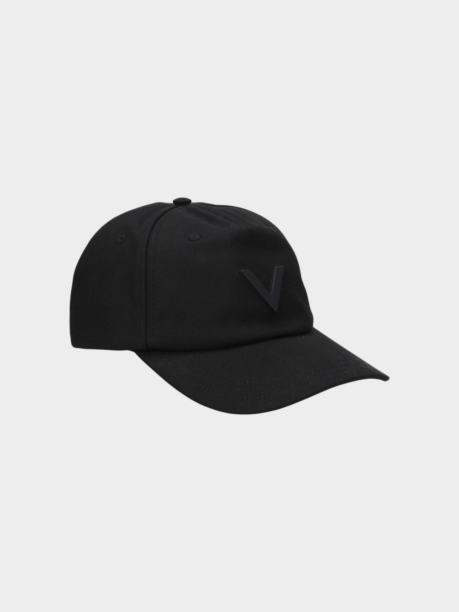 Valentino Garavani Black Cotton Cap (Baseball Hat)