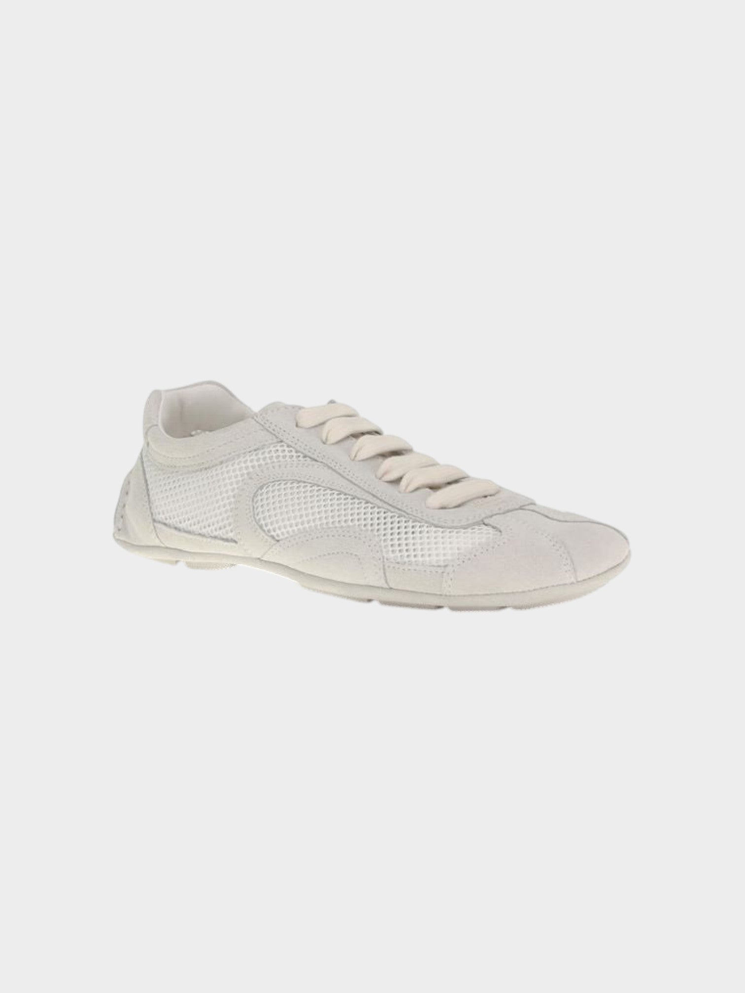 Prada White Fabric Low Top Sneakers-thumbmail-2