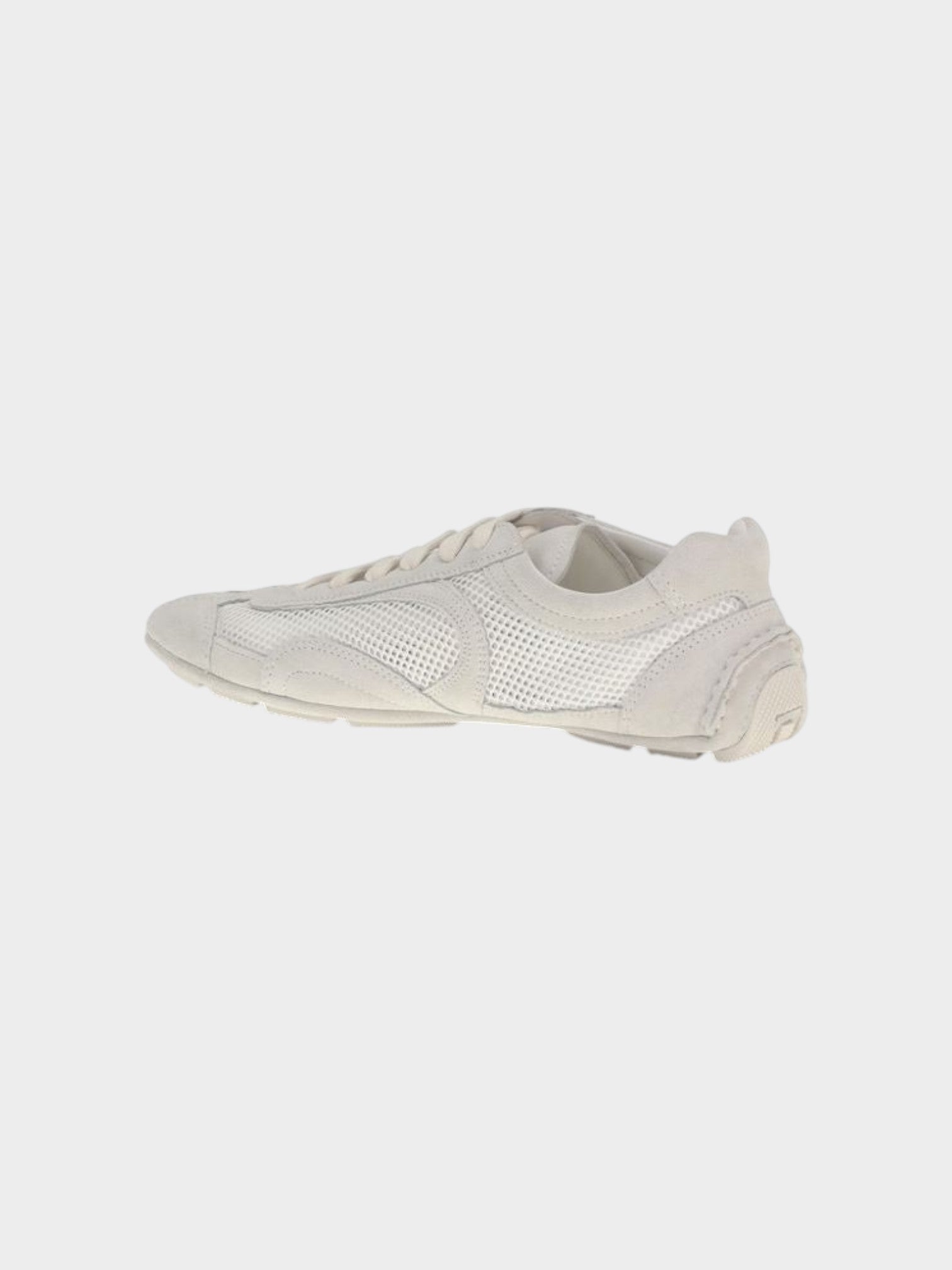 Prada White Fabric Low Top Sneakers-thumbmail-3