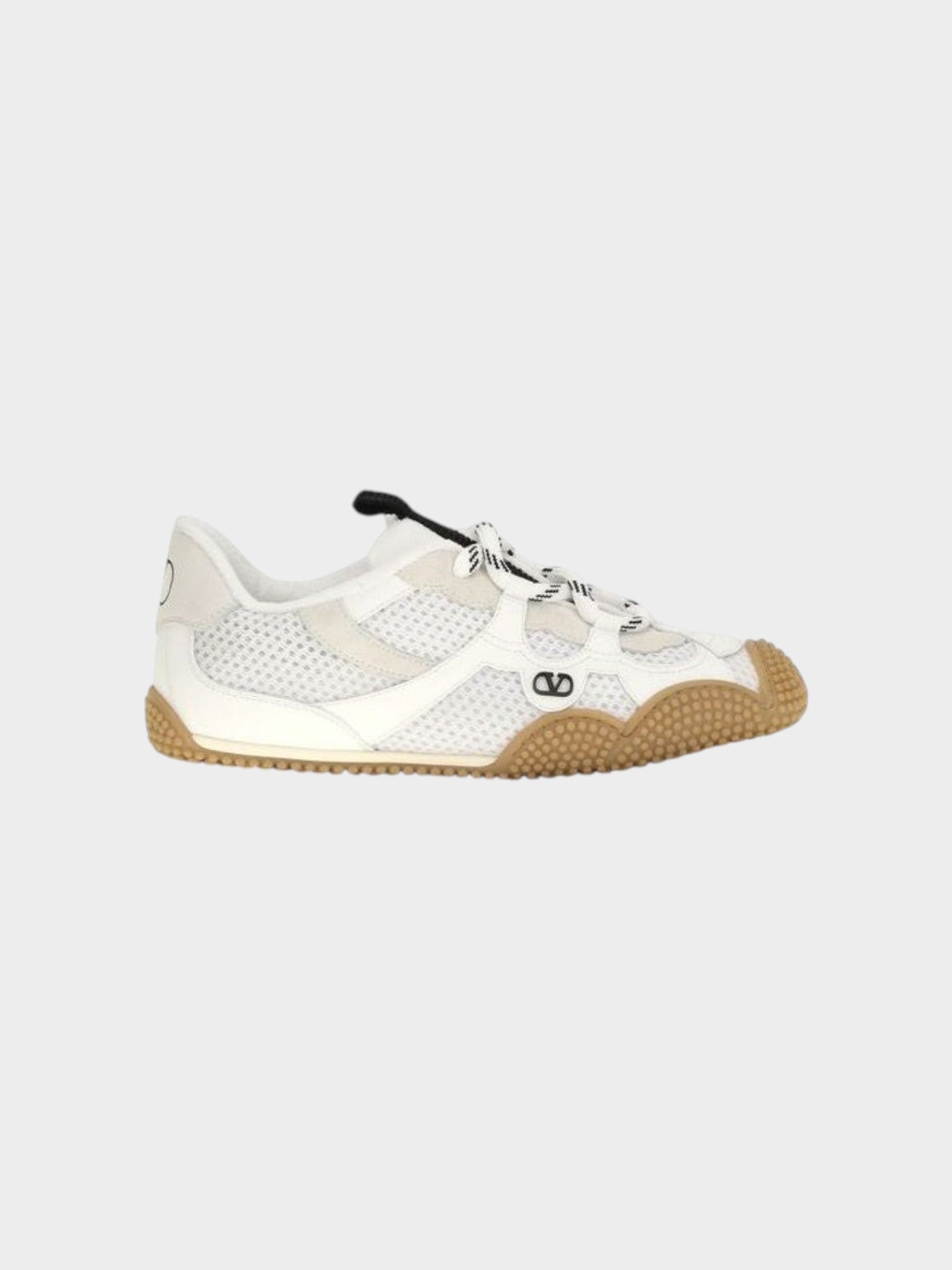 Valentino Garavani White Calf Leather Bos Taurus Athletic Sneakers