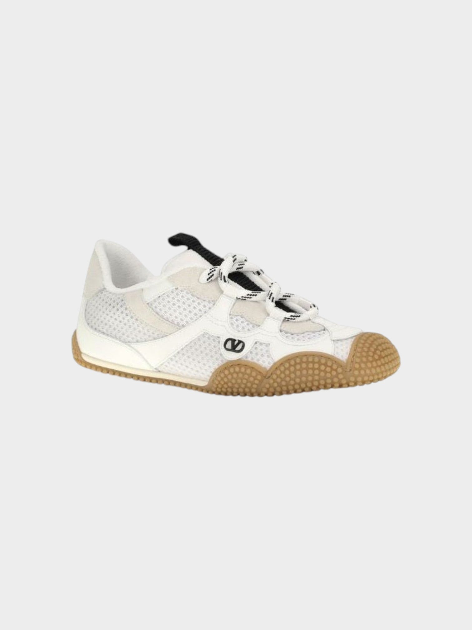 Valentino Garavani White Calf Leather Bos Taurus Athletic Sneakers-thumbmail-2