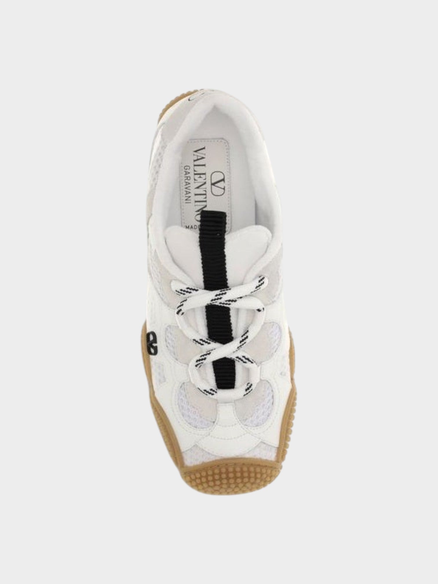 Valentino Garavani White Calf Leather Bos Taurus Athletic Sneakers-thumbmail-4