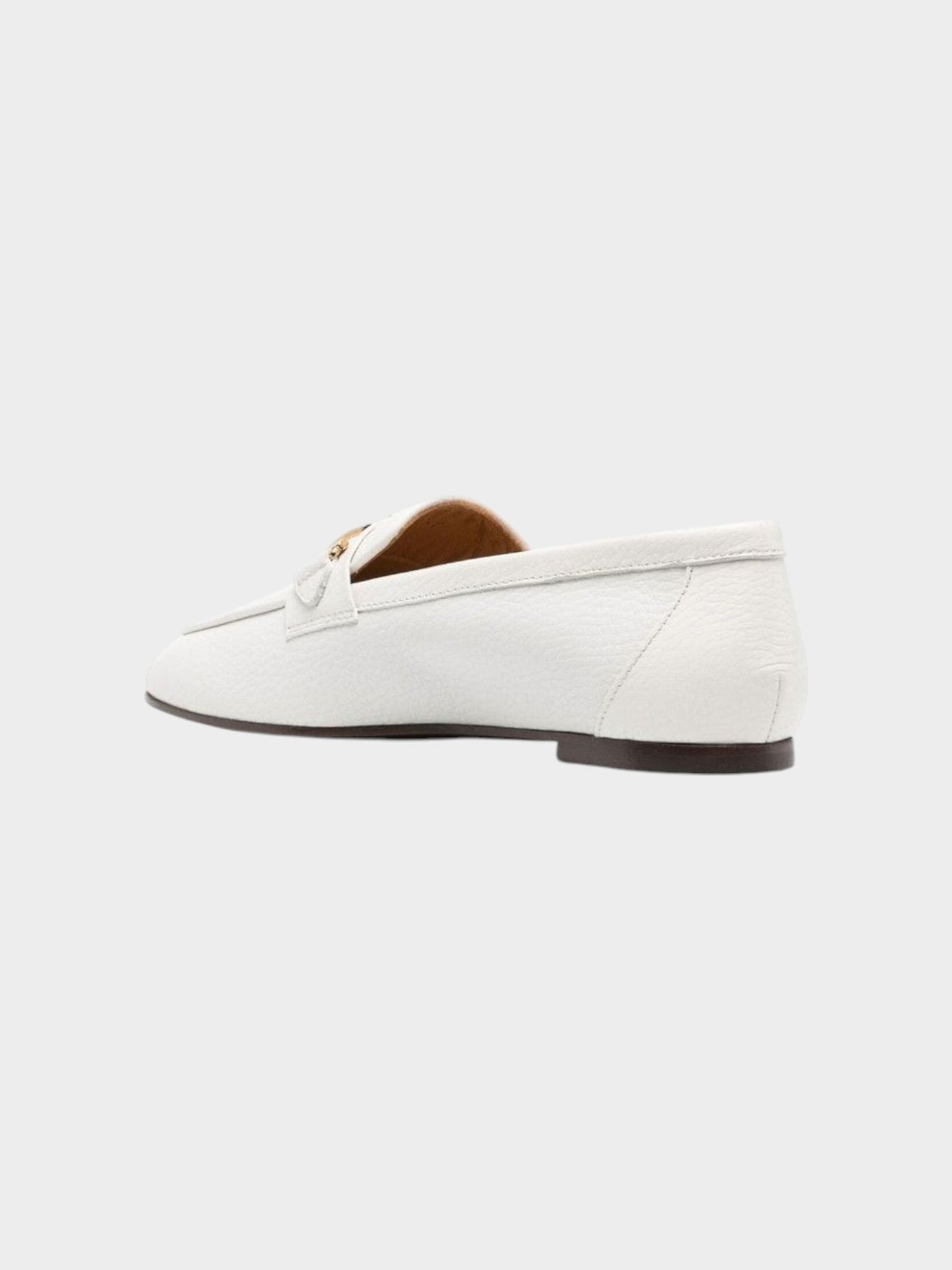 Tod's White Calfskin Slip-On Loafers-thumbmail-3