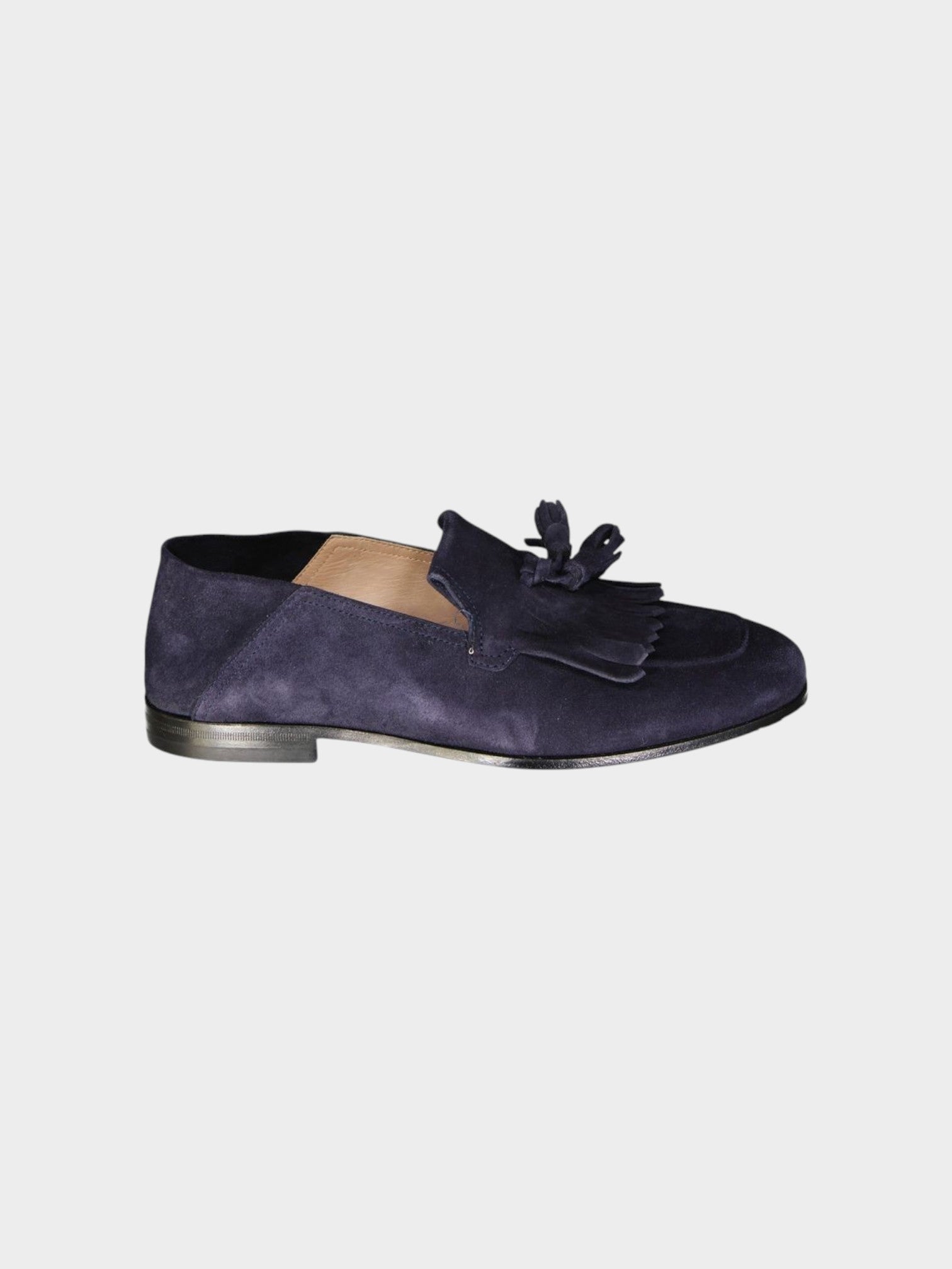 Salvatore Ferragamo Blue Calfskin Slip-On Loafers
