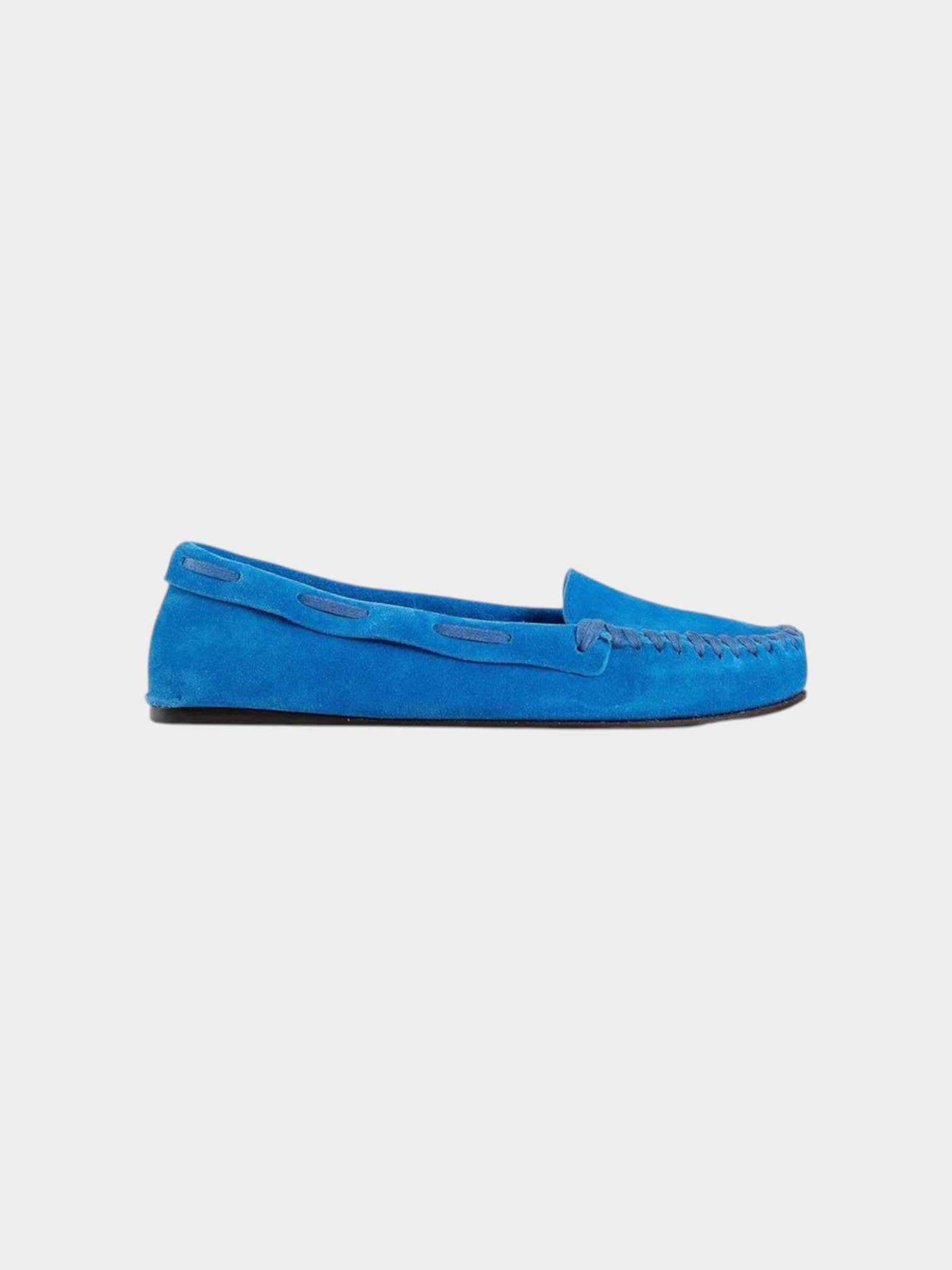 The Row Blue Calfskin Slip-On Loafers
